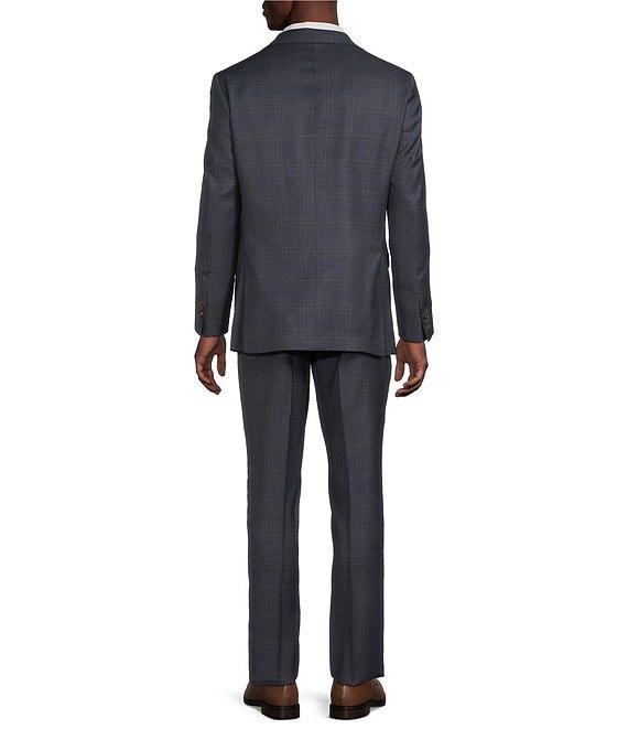 Cremieux Modern Fit Flat Front Dark Classic Plaid 2-Piece Suit Product Image