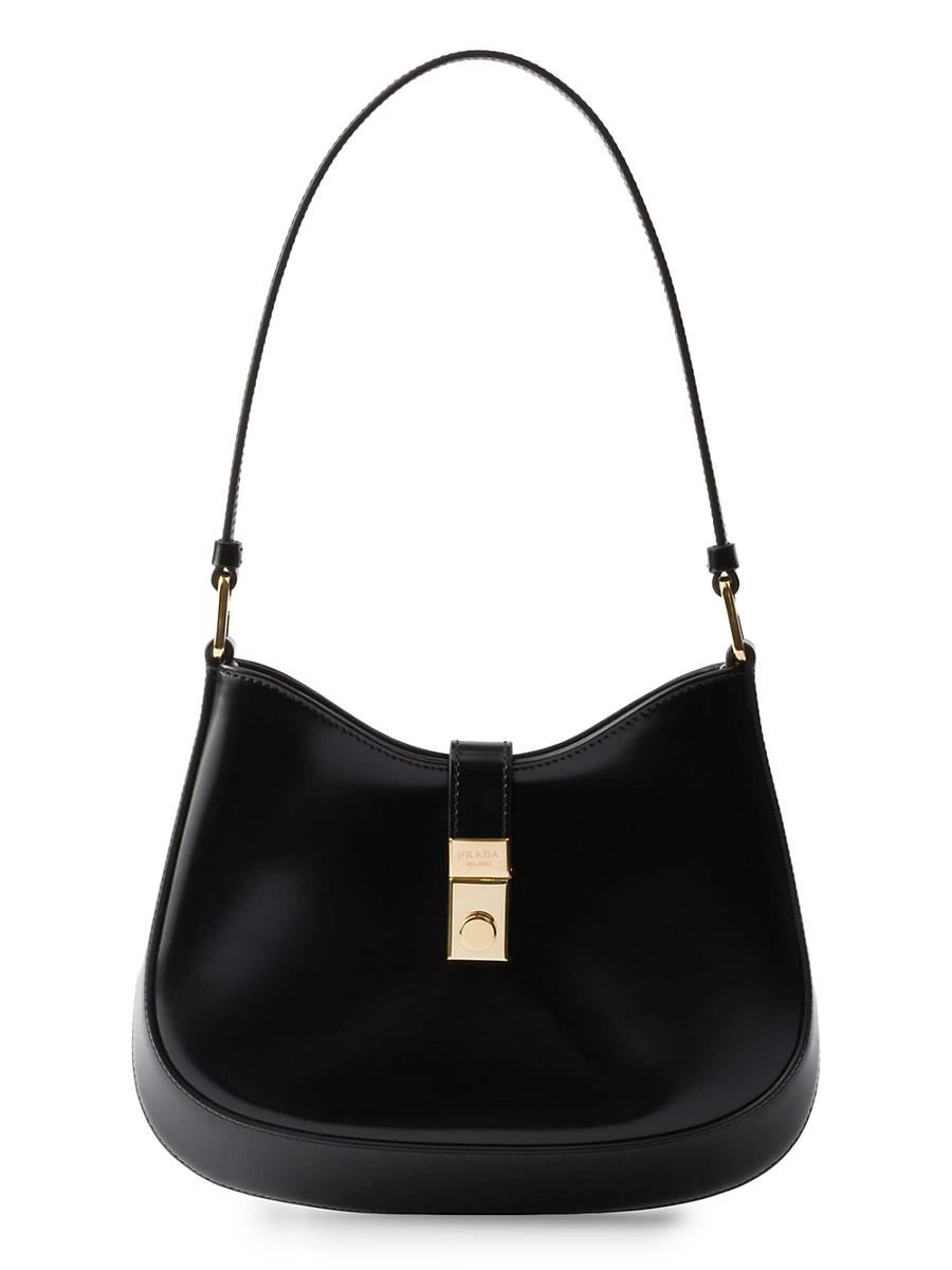 Womens Cleo Brushed Leather Shoulder Bag Product Image
