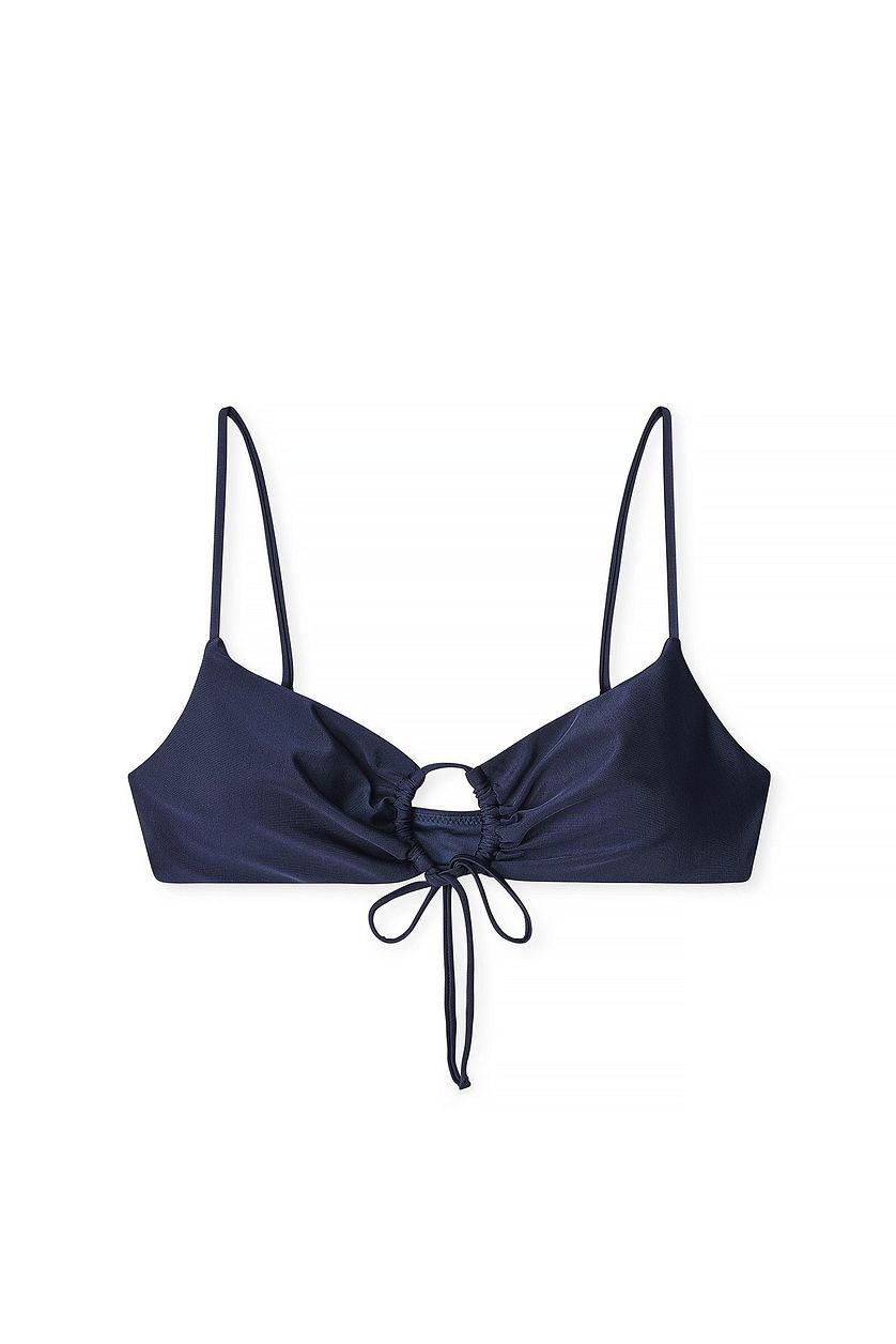 Front Drawstring Bikini Top Product Image
