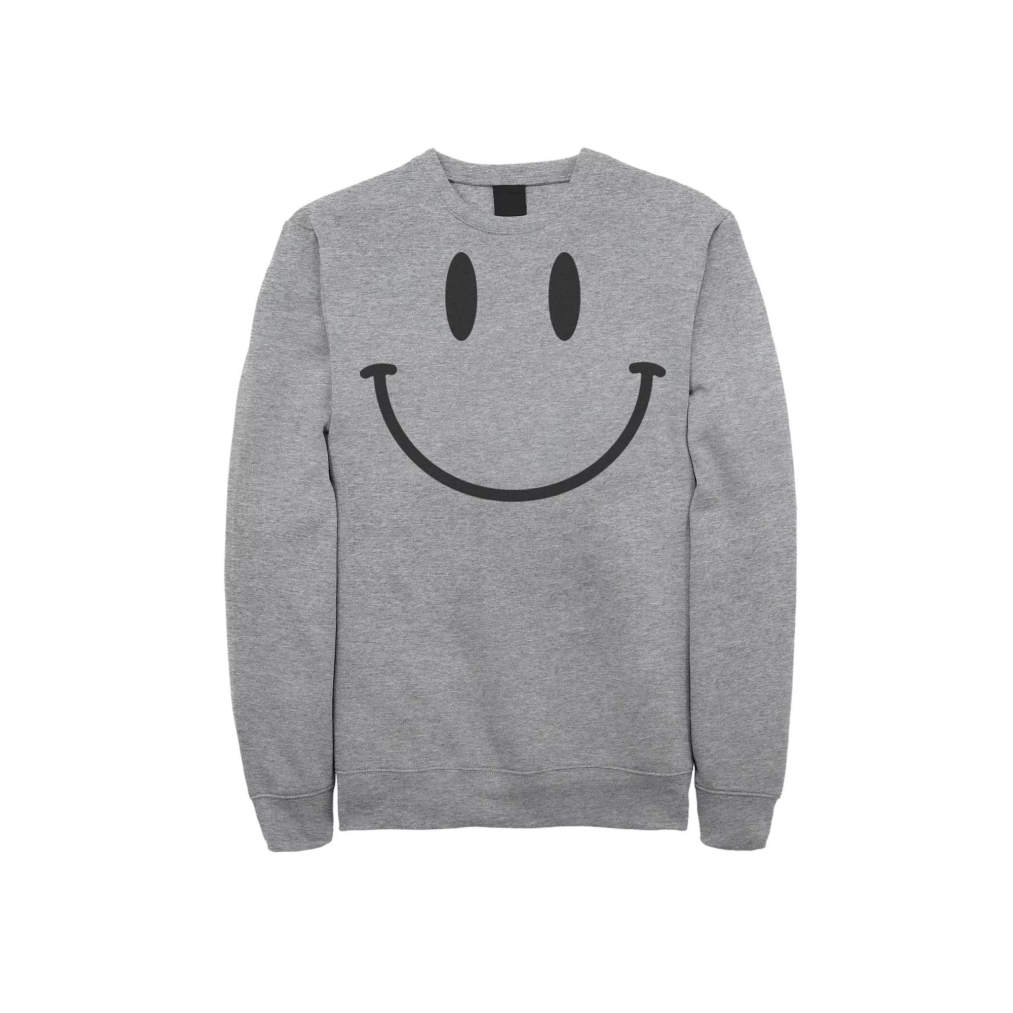 Men's Smiley Face Line Art Fleece, Size: 3XL, Athletic Grey Product Image
