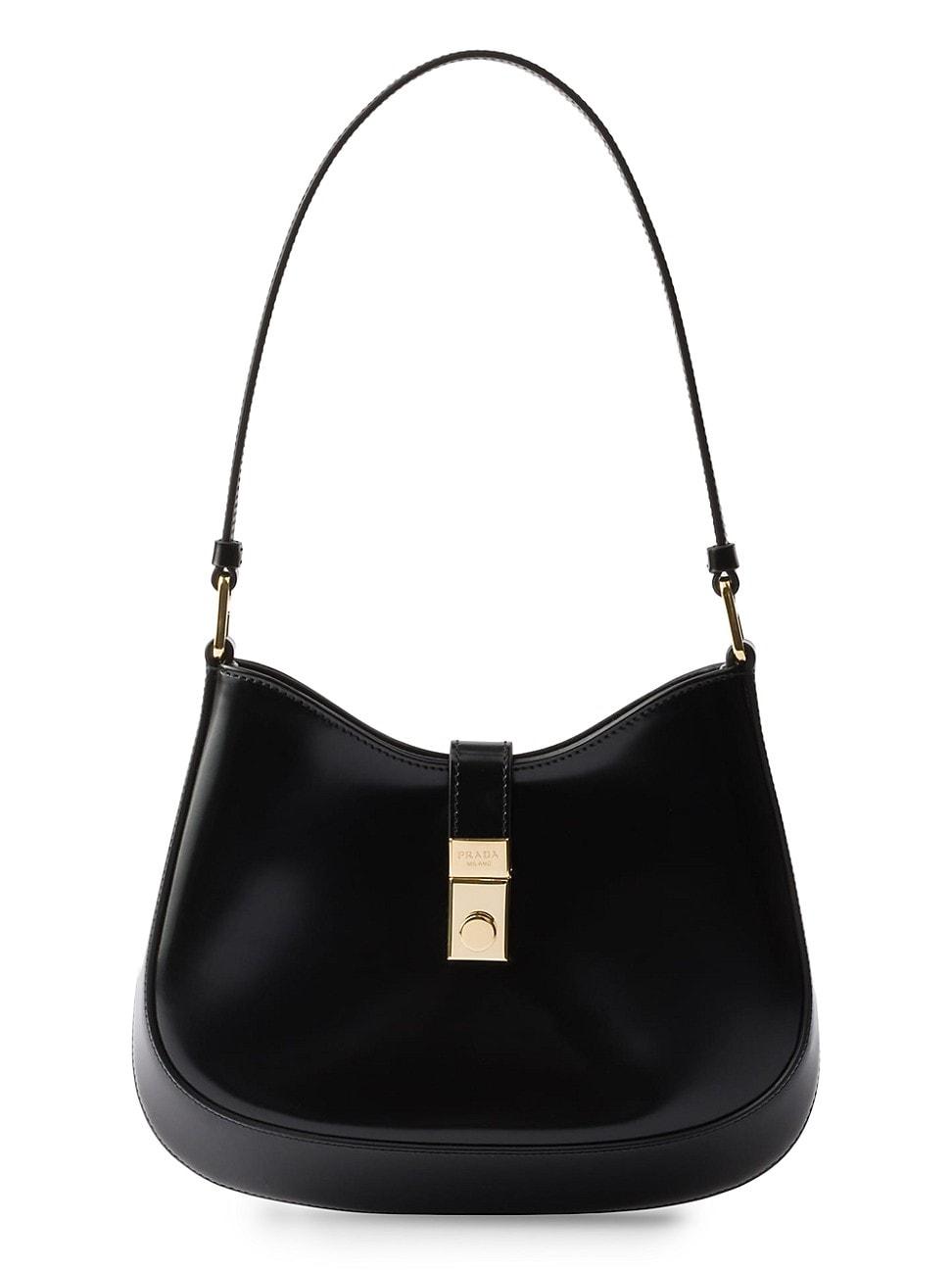 Womens Cleo Brushed Leather Shoulder Bag Product Image