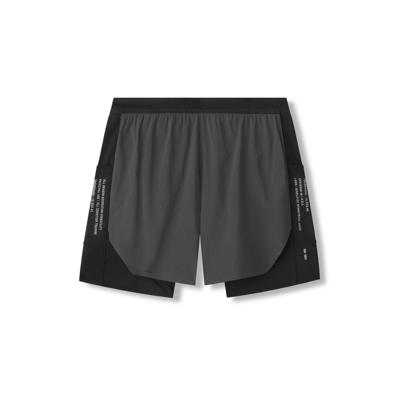 0953. Aerotex™ Hybrid Liner Short - Space Grey/Black Male Product Image