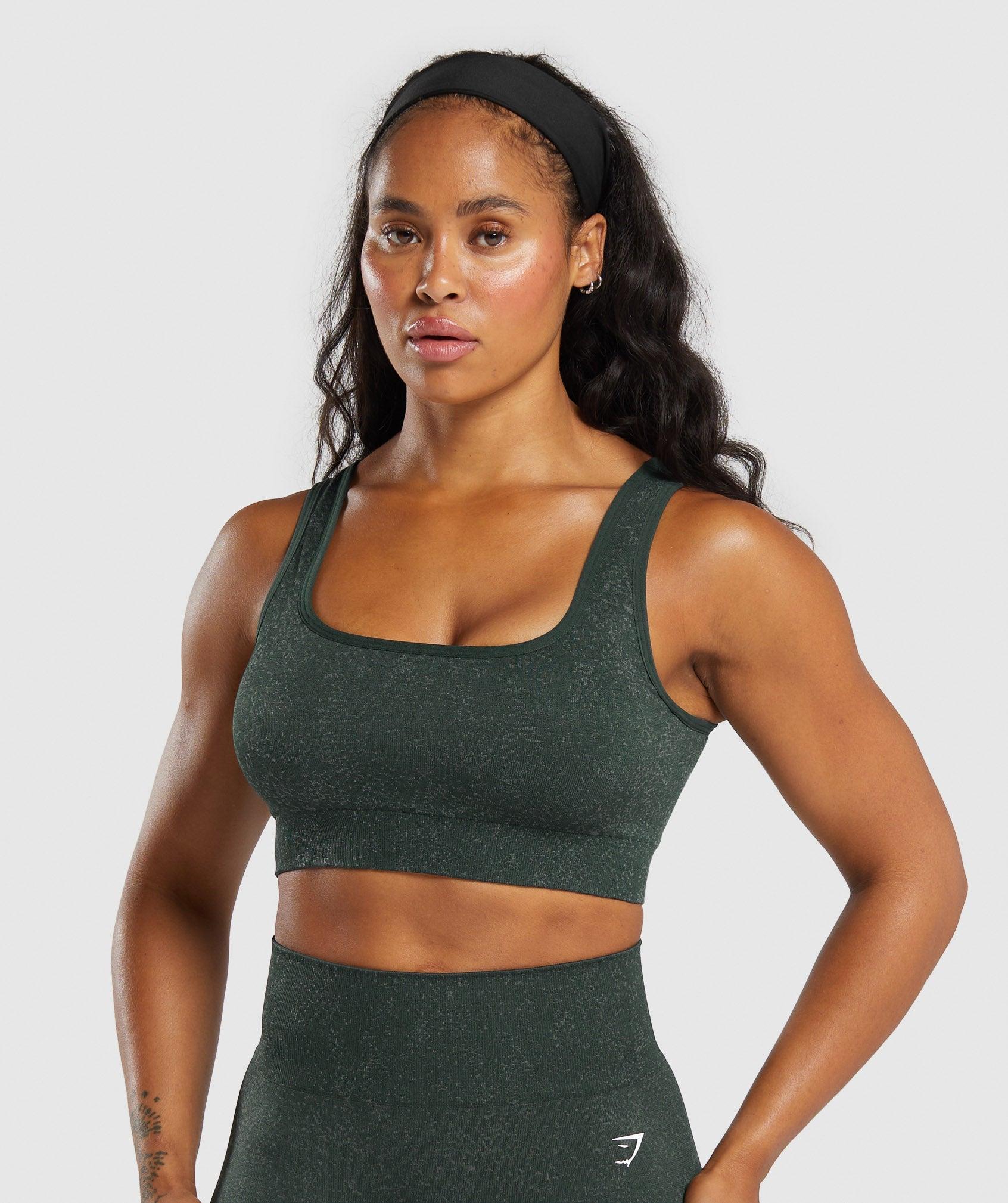 Gymshark Adapt Fleck Sports Bra - Victory Green/ Unit Green Female Product Image