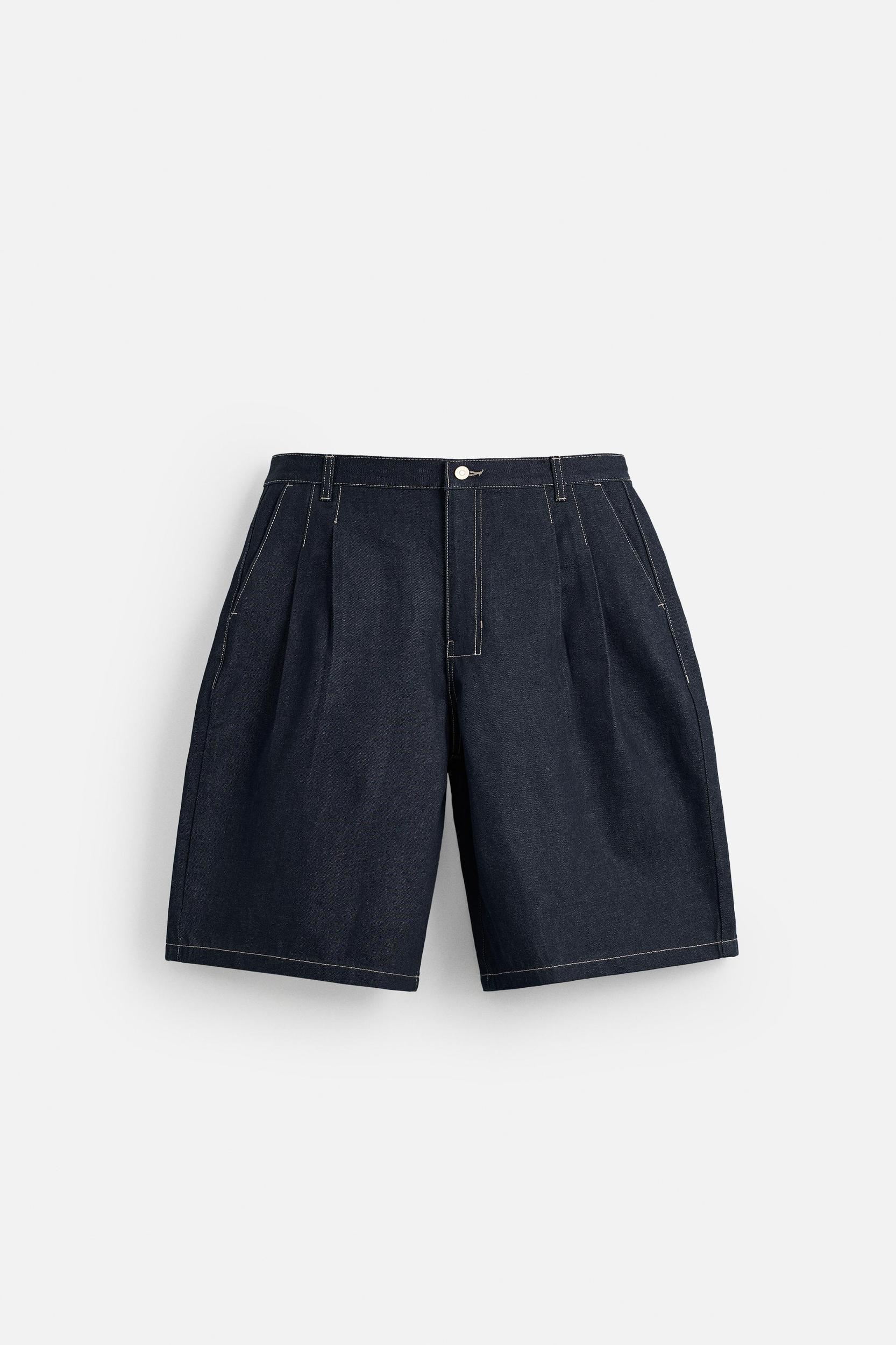 WIDE FIT DENIM SHORTS Product Image