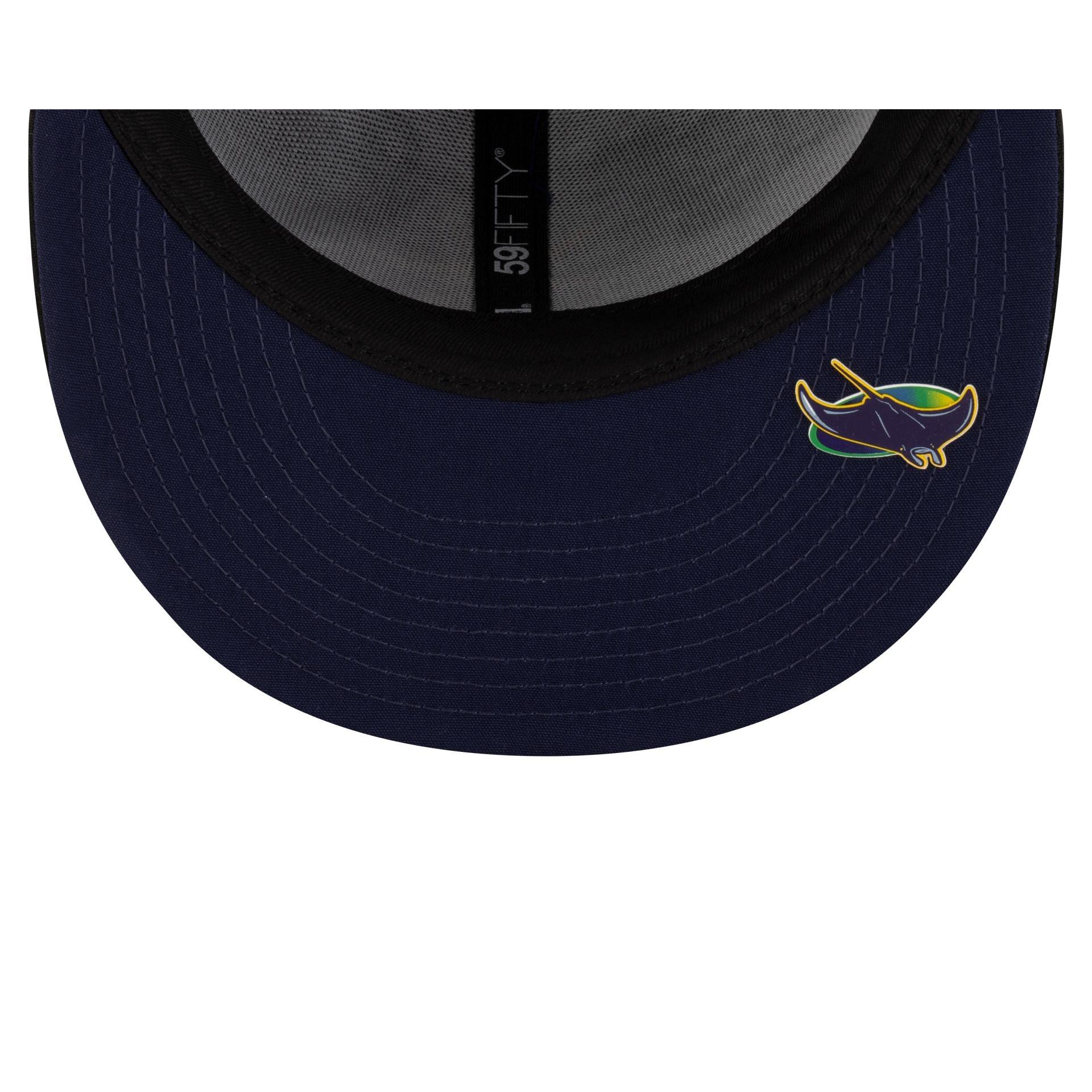 Tampa Bay Rays 2025 Clubhouse Alt Black 59FIFTY Fitted Hat Male Product Image