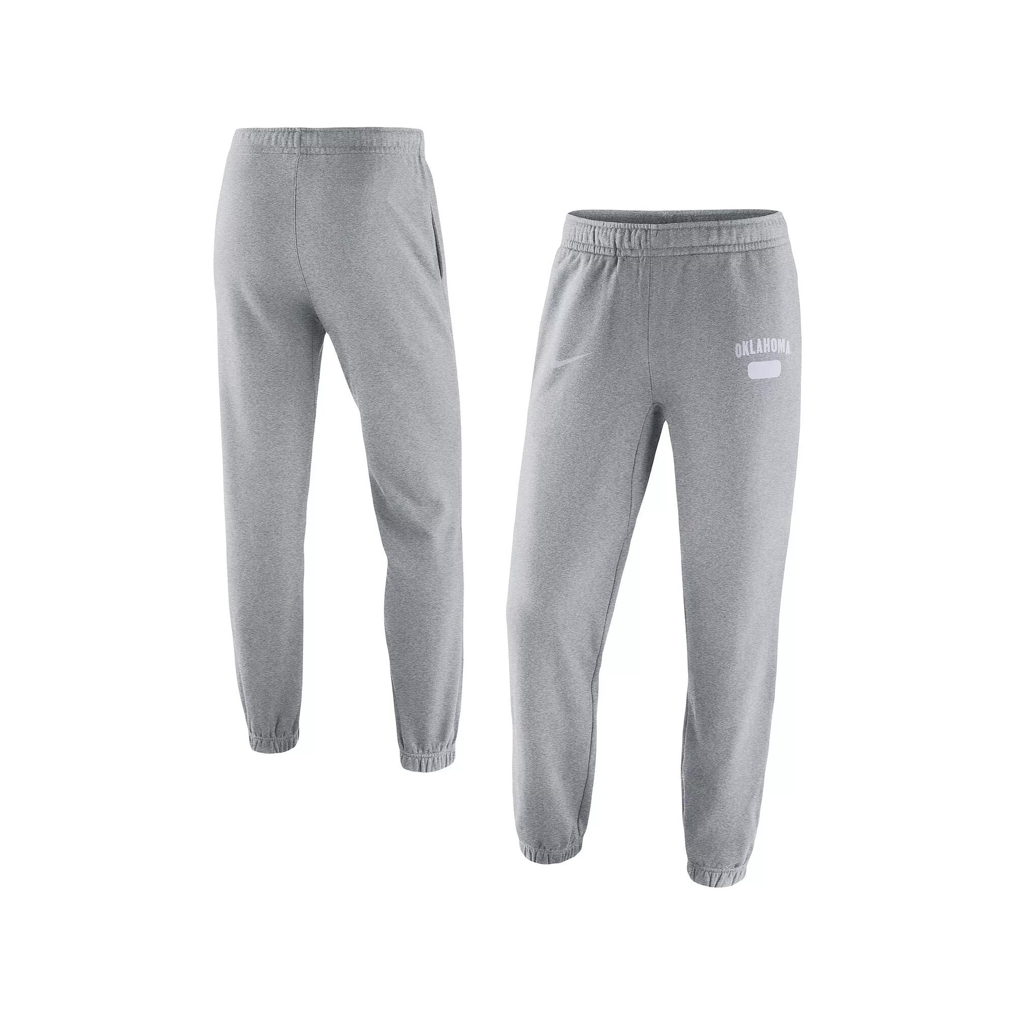 Men's Nike Heathered Gray Oklahoma Sooners Saturday Fleece Pants, Size: 3XL, Grey Product Image