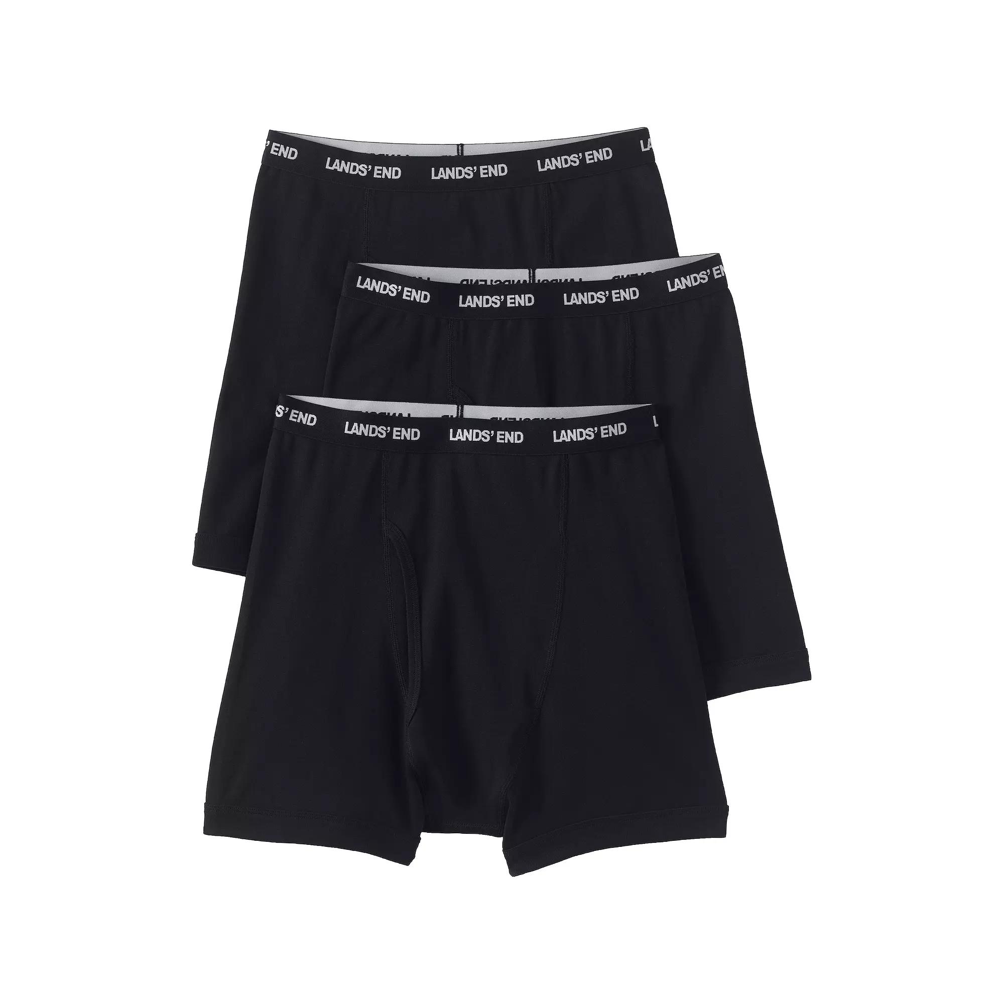 Big & Tall Lands' End 3-Pack Knit Boxer Briefs, Men's,  Product Image