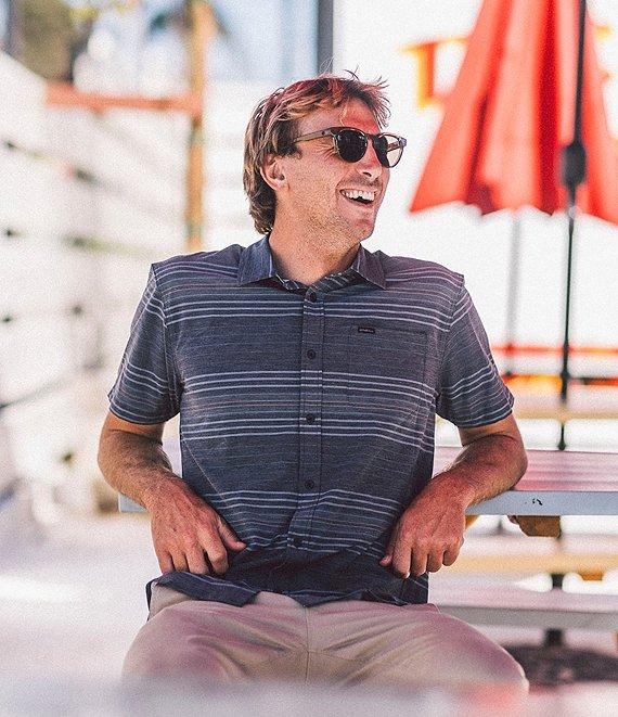 O'Neill TRVLR UPF Traverse Standard Fit Short Sleeve Striped Woven Shirt Product Image