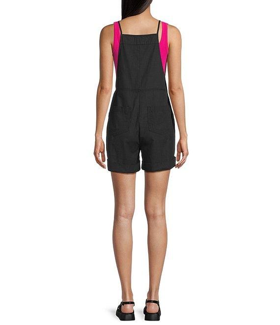 C&V Chelsea & Violet Square Neck Sleeveless Washed Twill Shortall Product Image