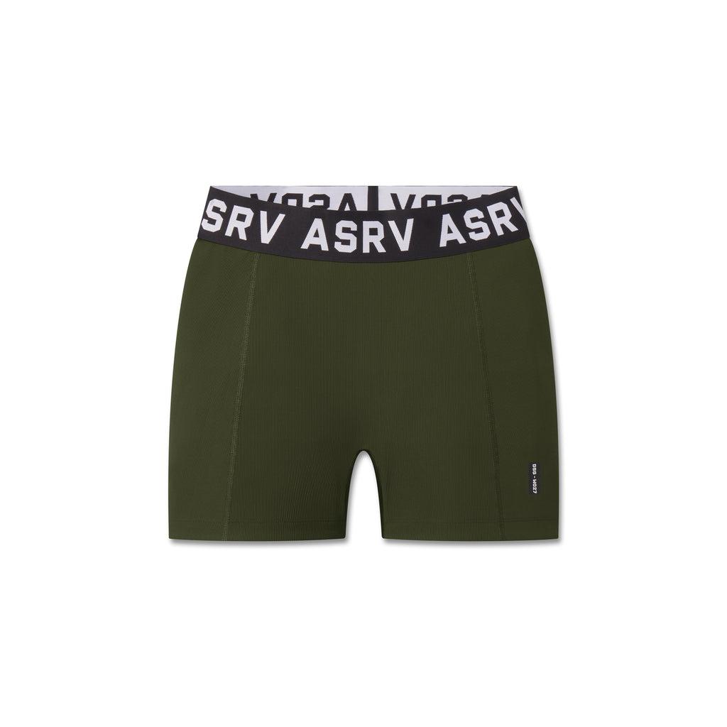 W027. LYCRA® Ribbed Short - Olive Product Image