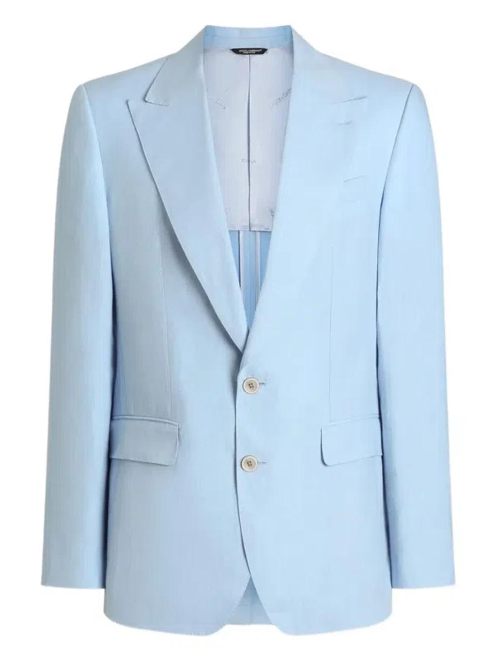 DOLCE & GABBANA Single-breasted Blazer In Blue Product Image