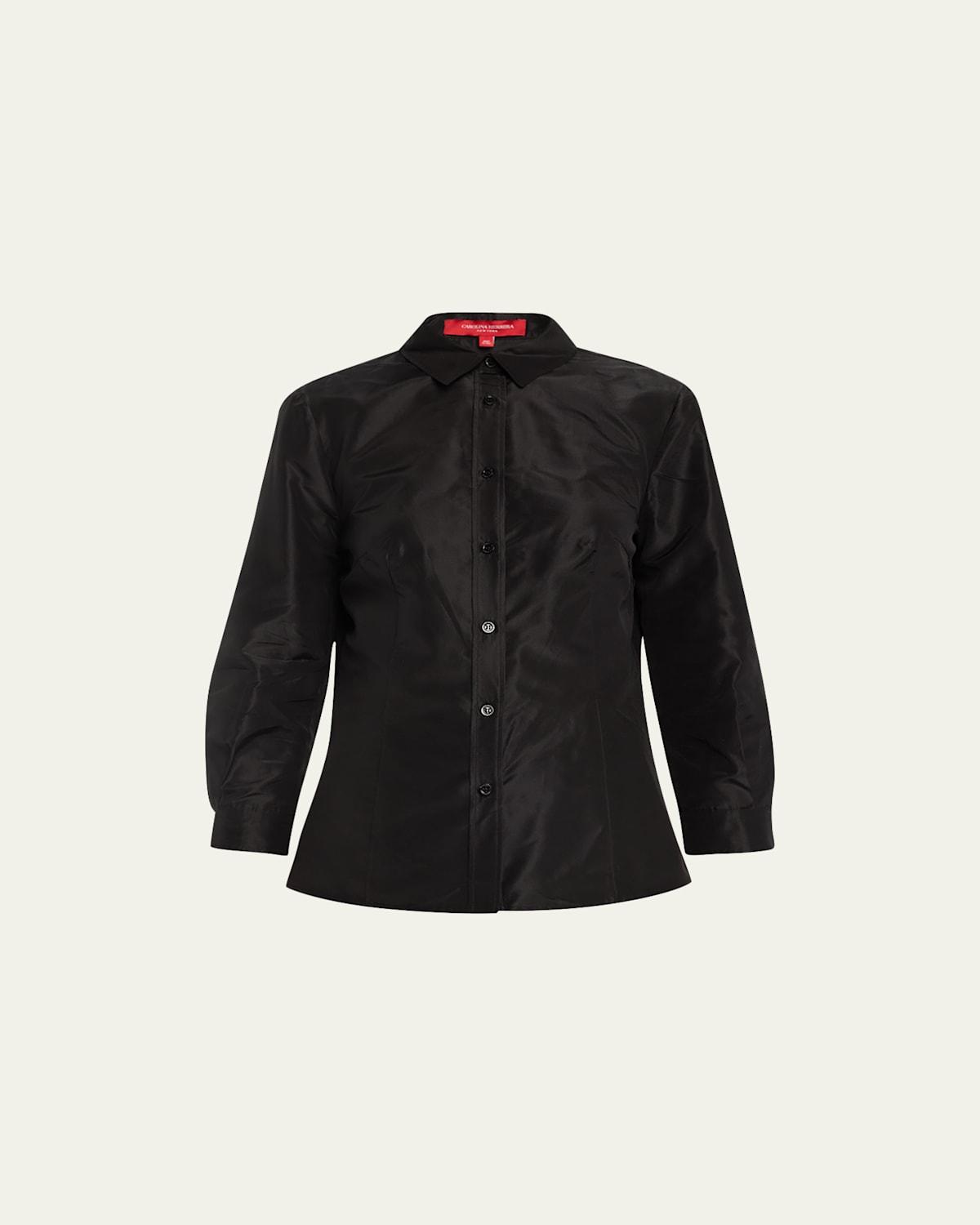 Taffeta Button-Front Shirt Product Image