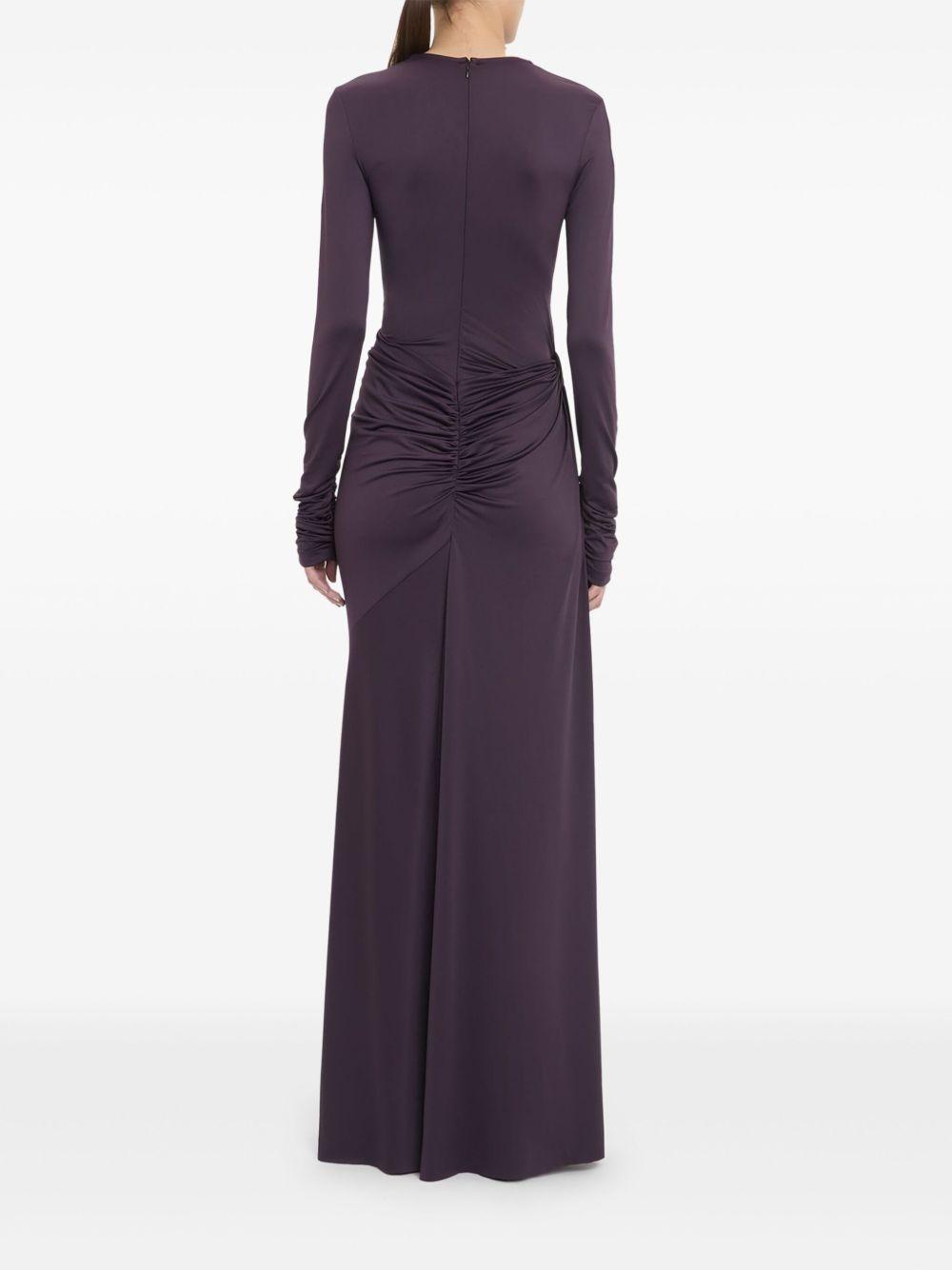 knot-detail long-sleeve gown Product Image