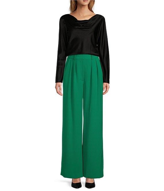 Antonio Melani Lennox Stretch Crepe Wide Leg Trouser Pant Product Image