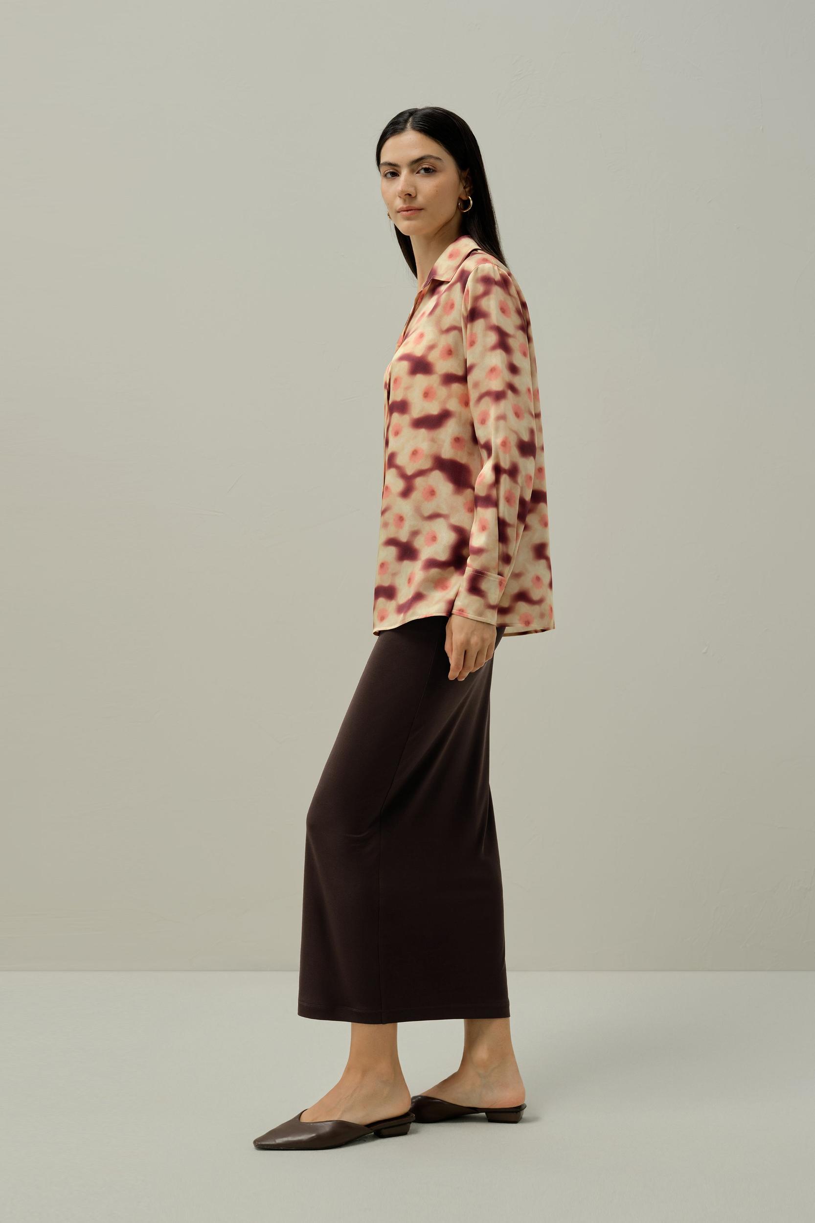 Daffodil Print Silk Blouse - Made With Liberty Fabric Product Image