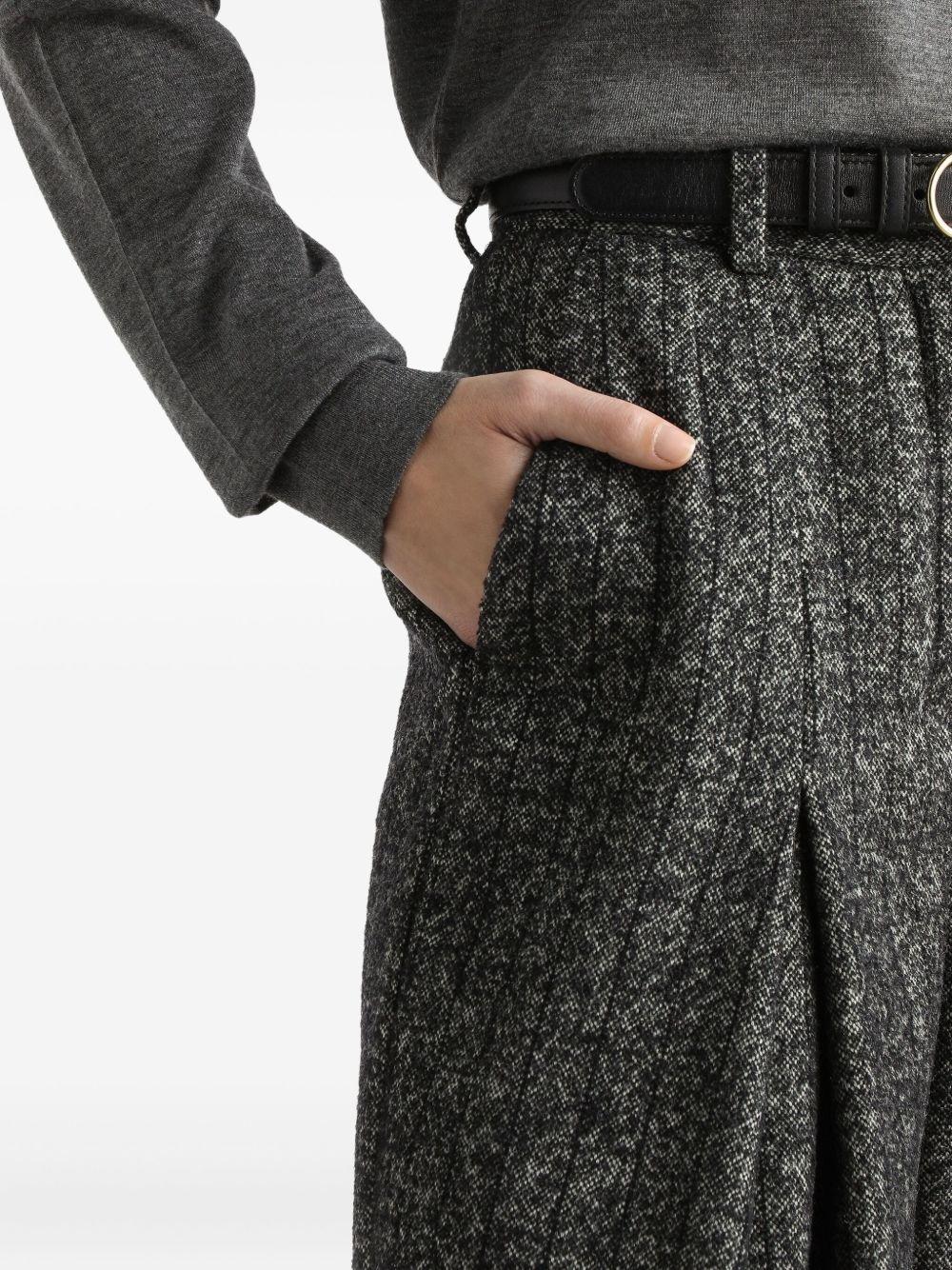 pleated tweed trousers Product Image