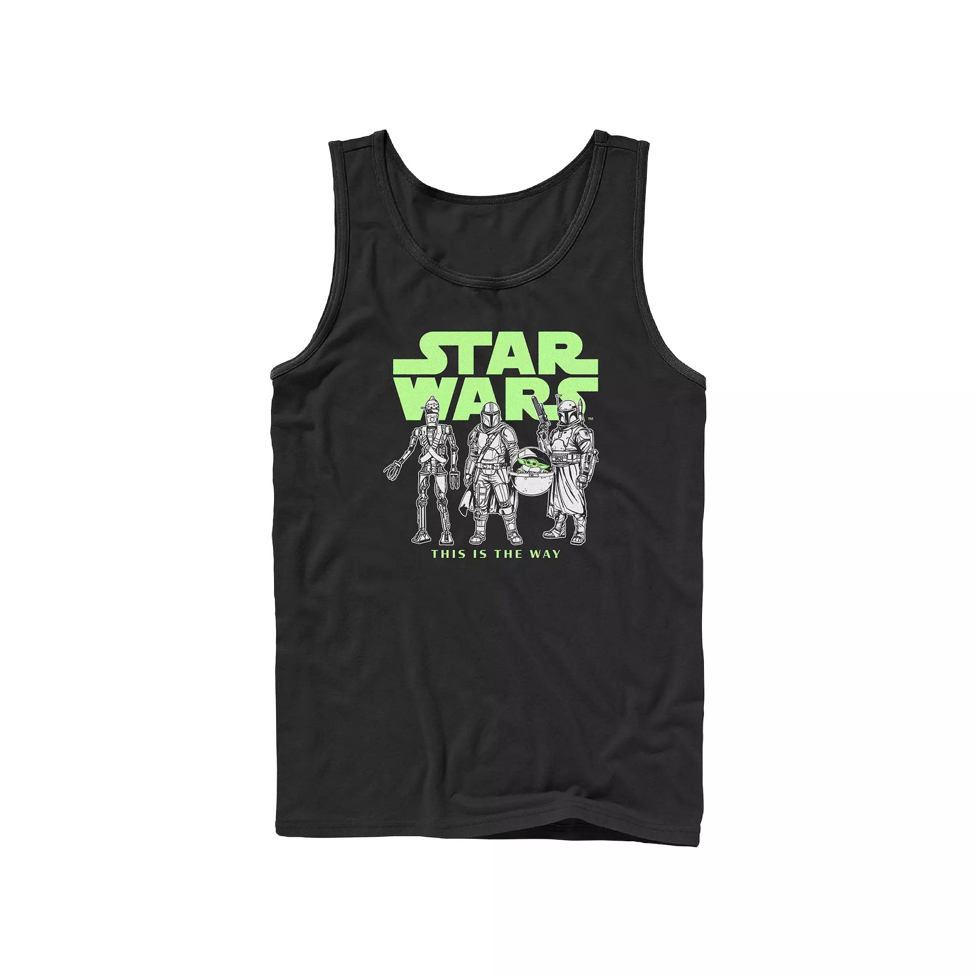Men's Star Wars The Mandalorian Logo Lineup Graphic Tank Top,  Product Image