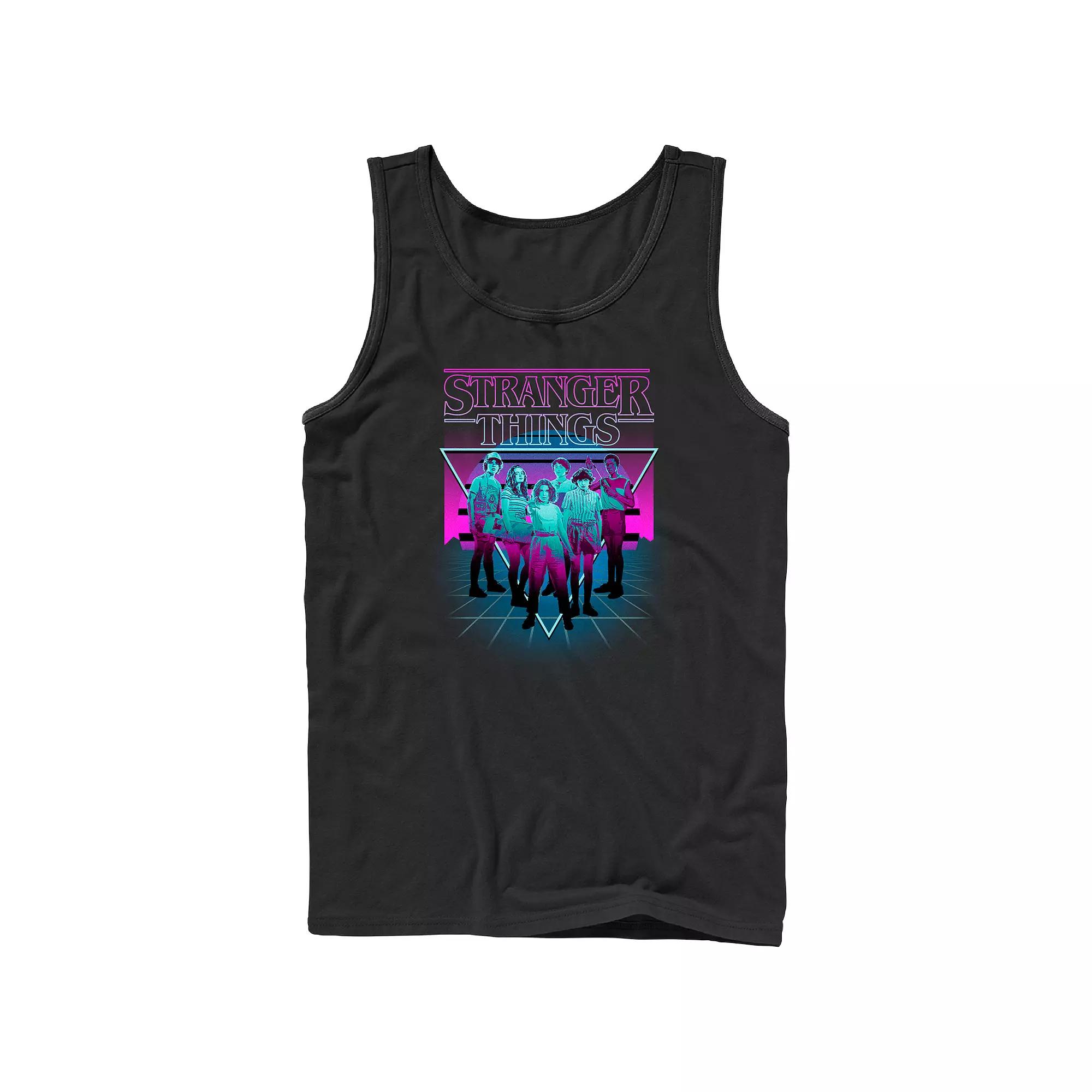 Men's Netflix Stranger Things Neon Kids Group Graphic Tank Top,  Product Image