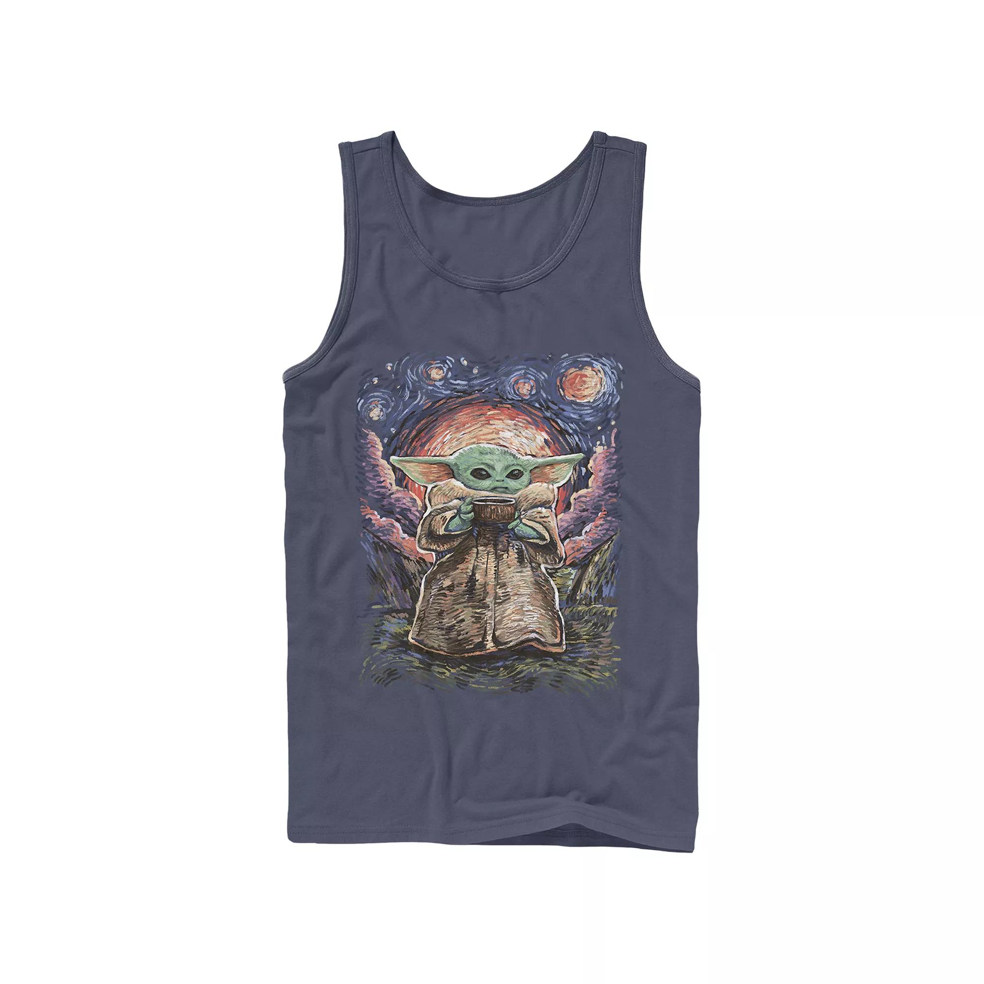 Men's Star Wars The Child Starry Night Graphic Tank Top,  Product Image