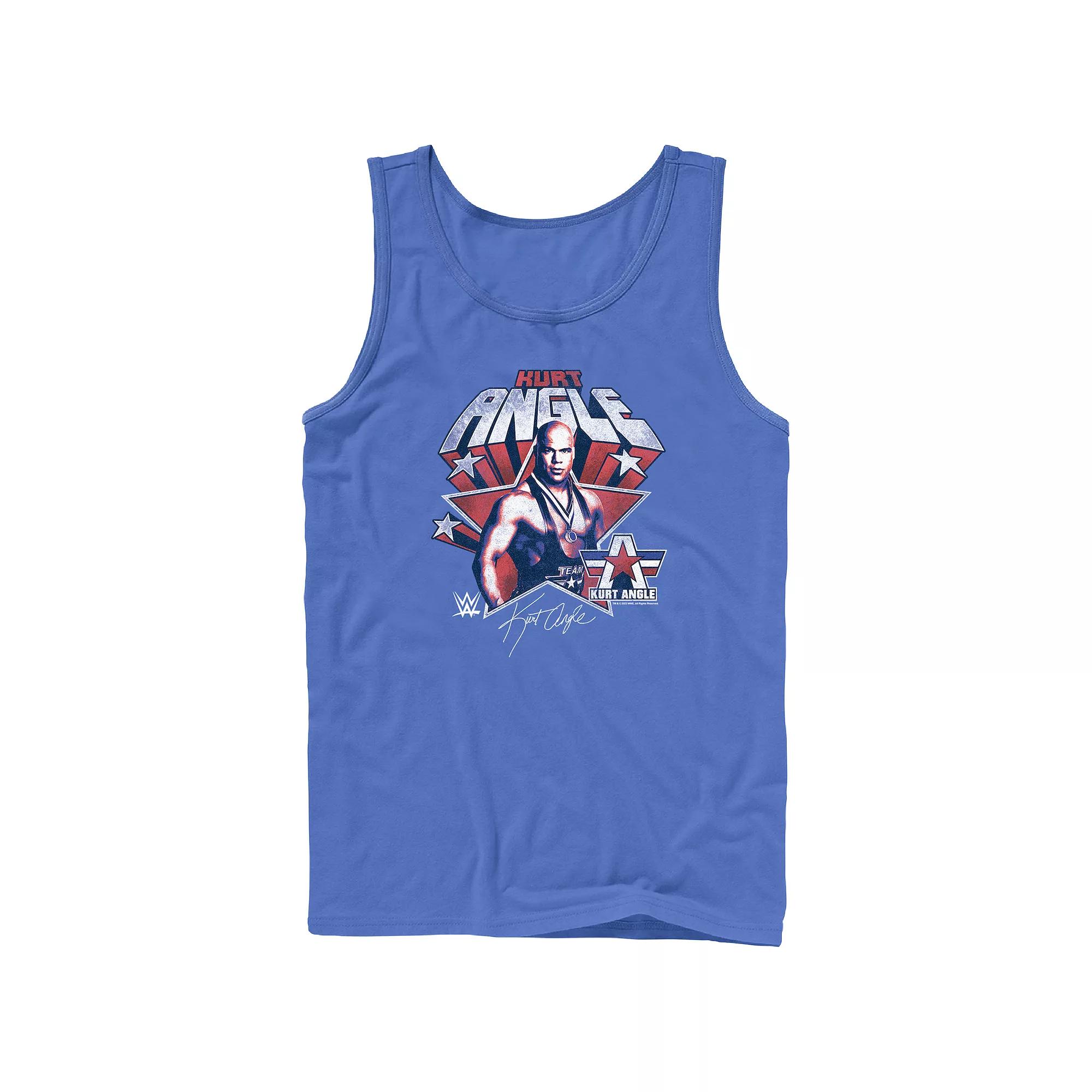 Men's WWE Kurt Angle Star Americana Graphic Tank Top,  Product Image