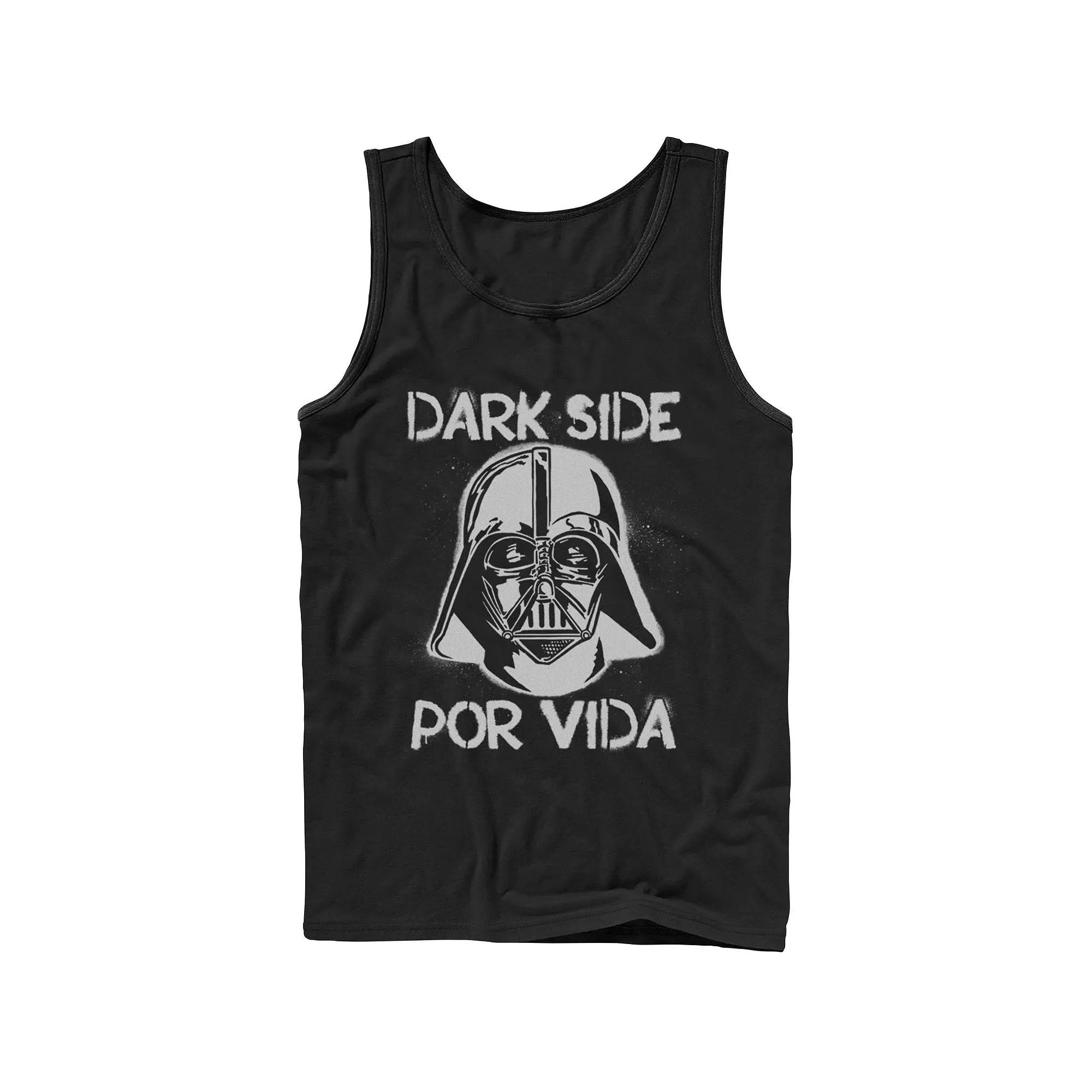 Men's Star Wars Darth Vader Dark Side Por Vida Stamp Tank Top,  Product Image