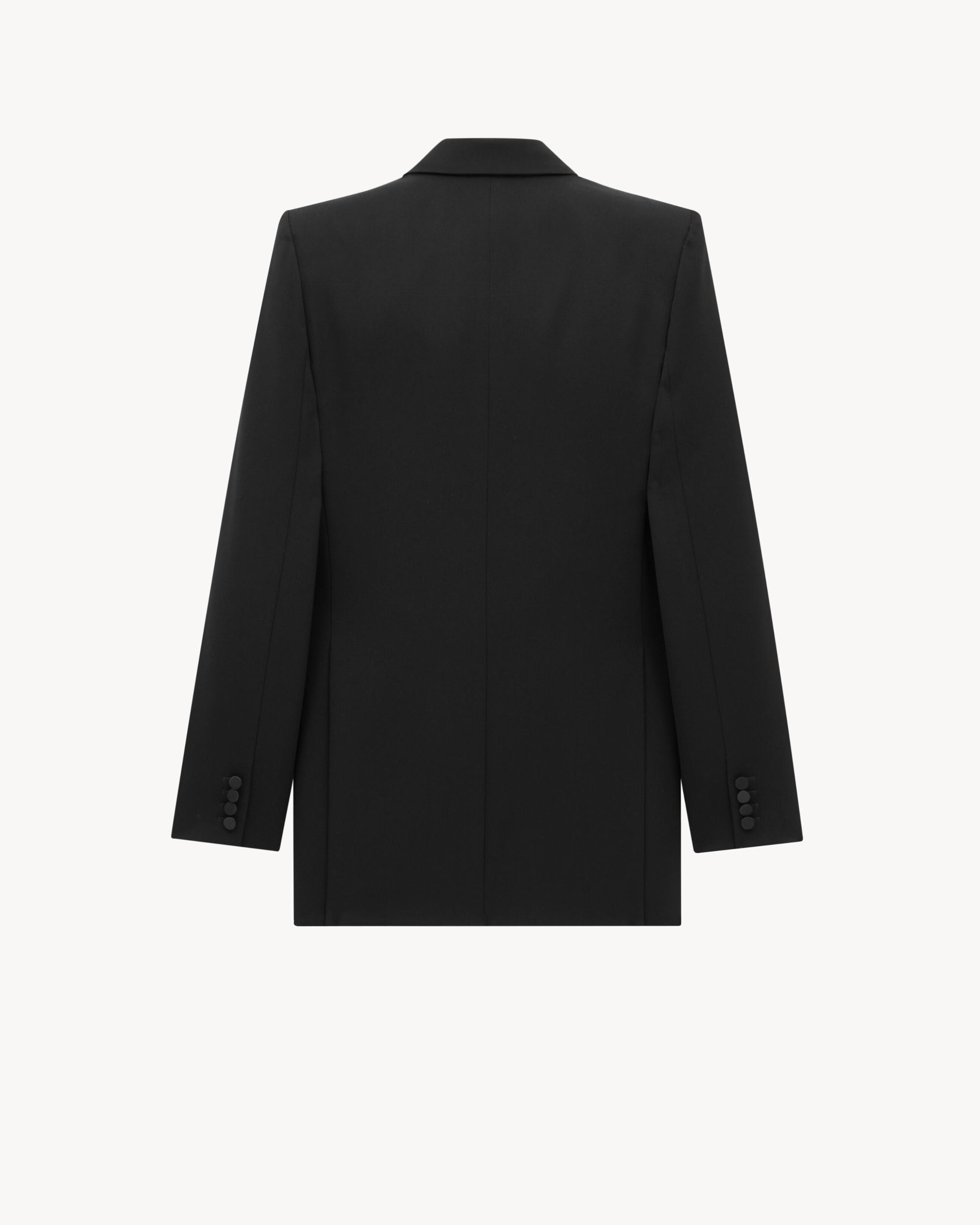 tuxedo jacket in grain de poudre Product Image