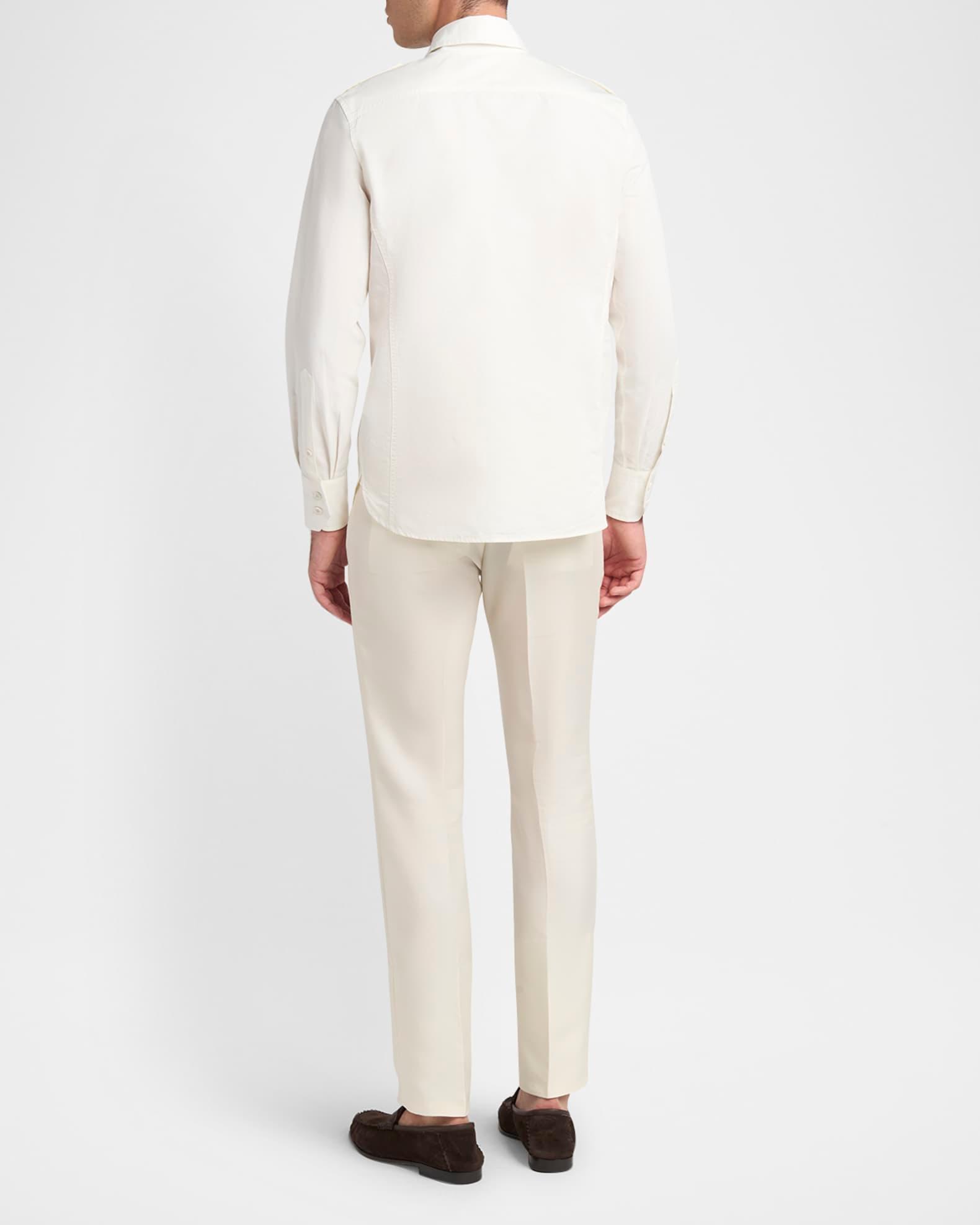 Men's Cotton-Silk Poplin Western Shirt Product Image