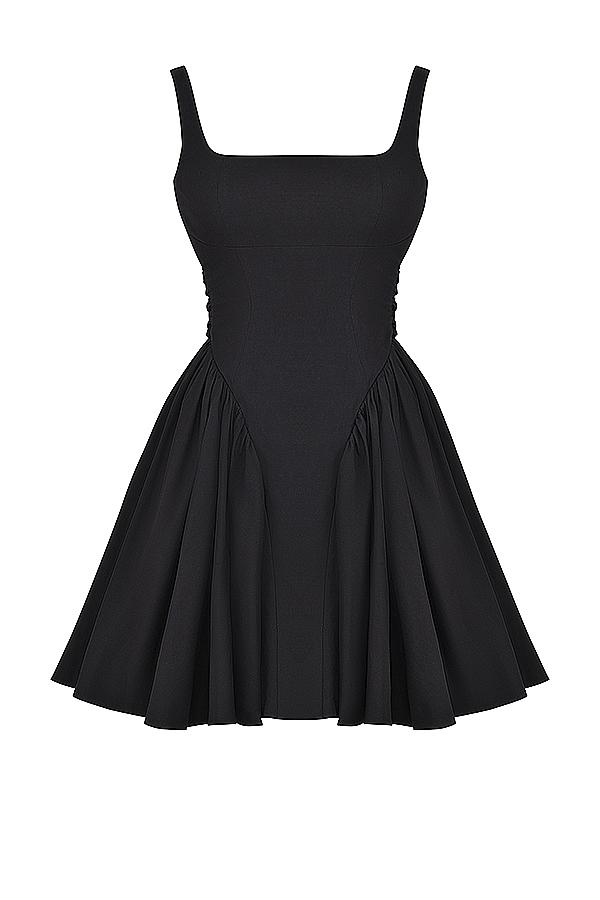 Florianne  black bow mini dress - sale Product Image
