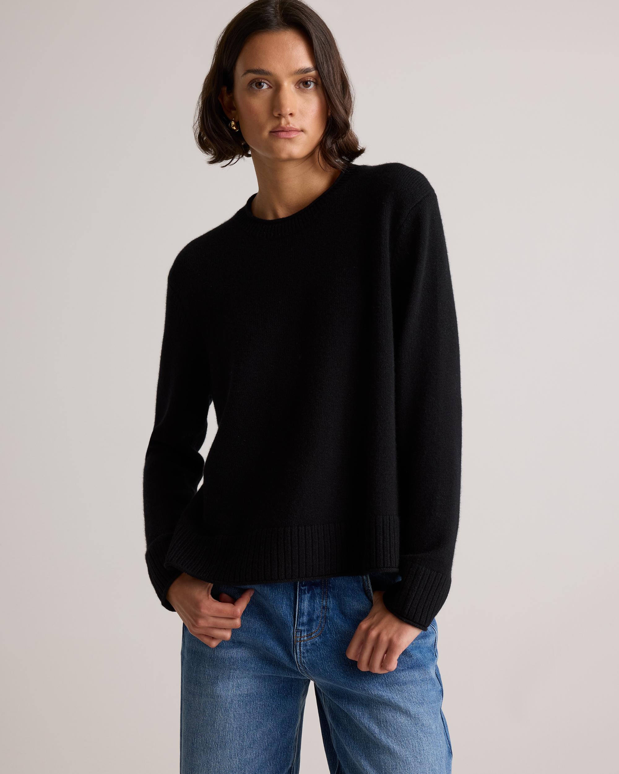 Quince | Women's Mongolian Cashmere Boxy Crewneck Sweater Product Image