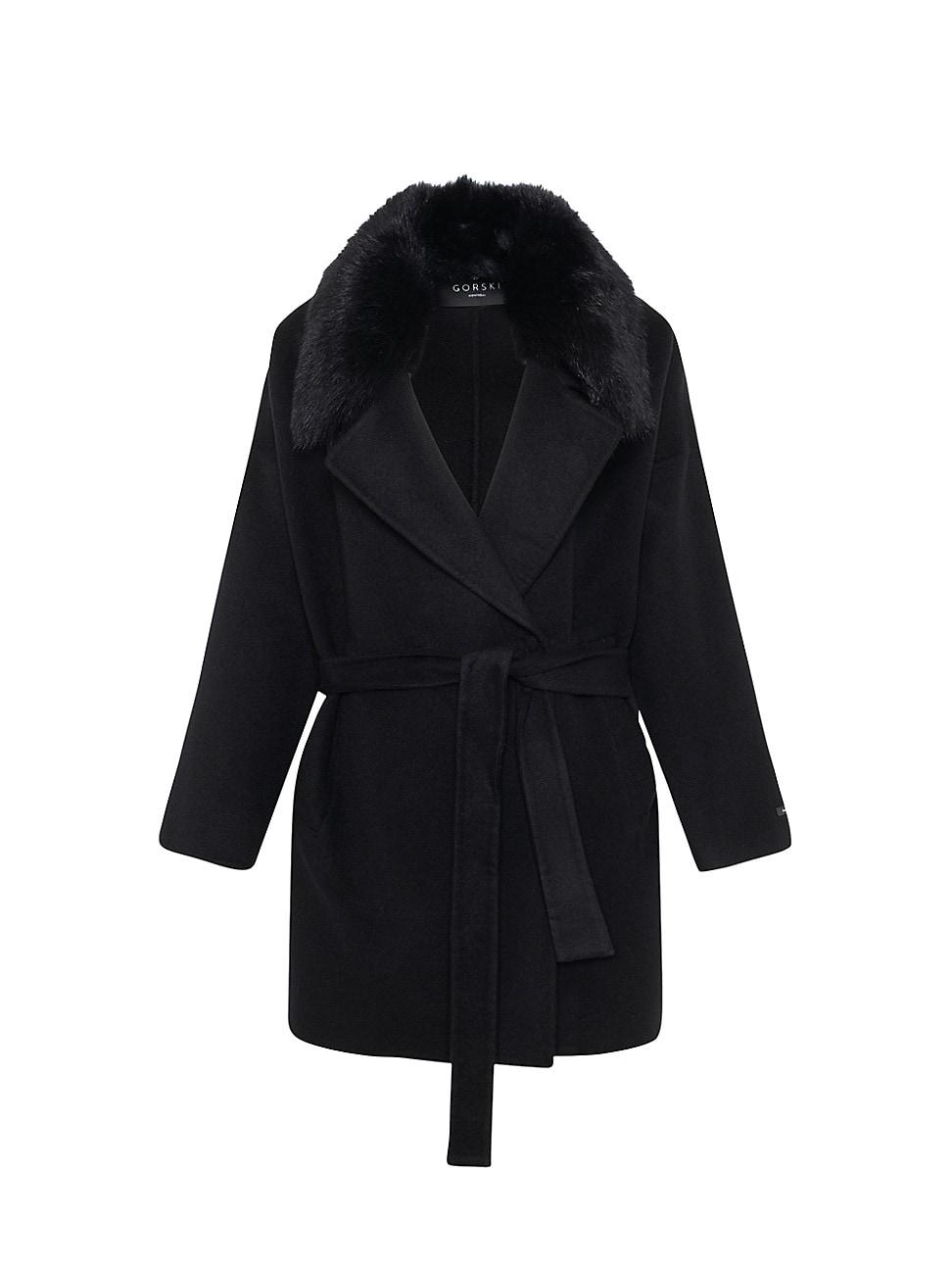 Womens Loro Piana Cashmere & Wool Belted Jacket Product Image