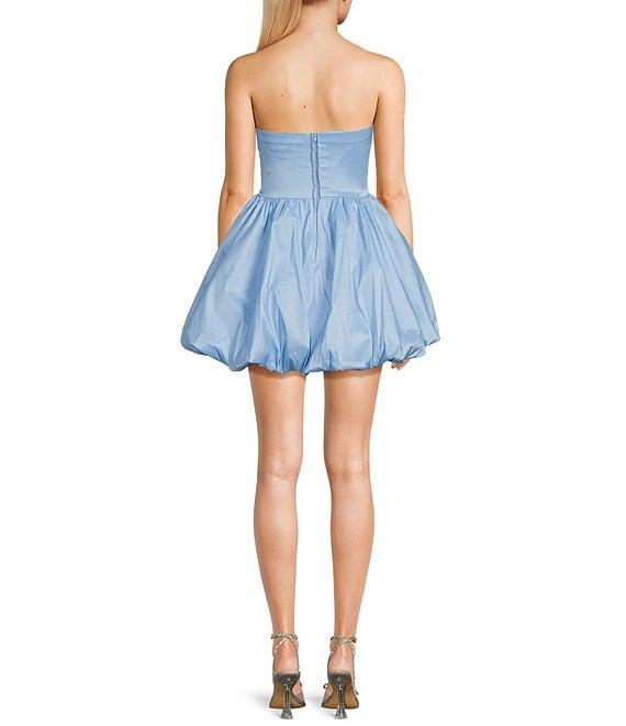 B. Darlin Strapless Pleated Bubble Dress Product Image