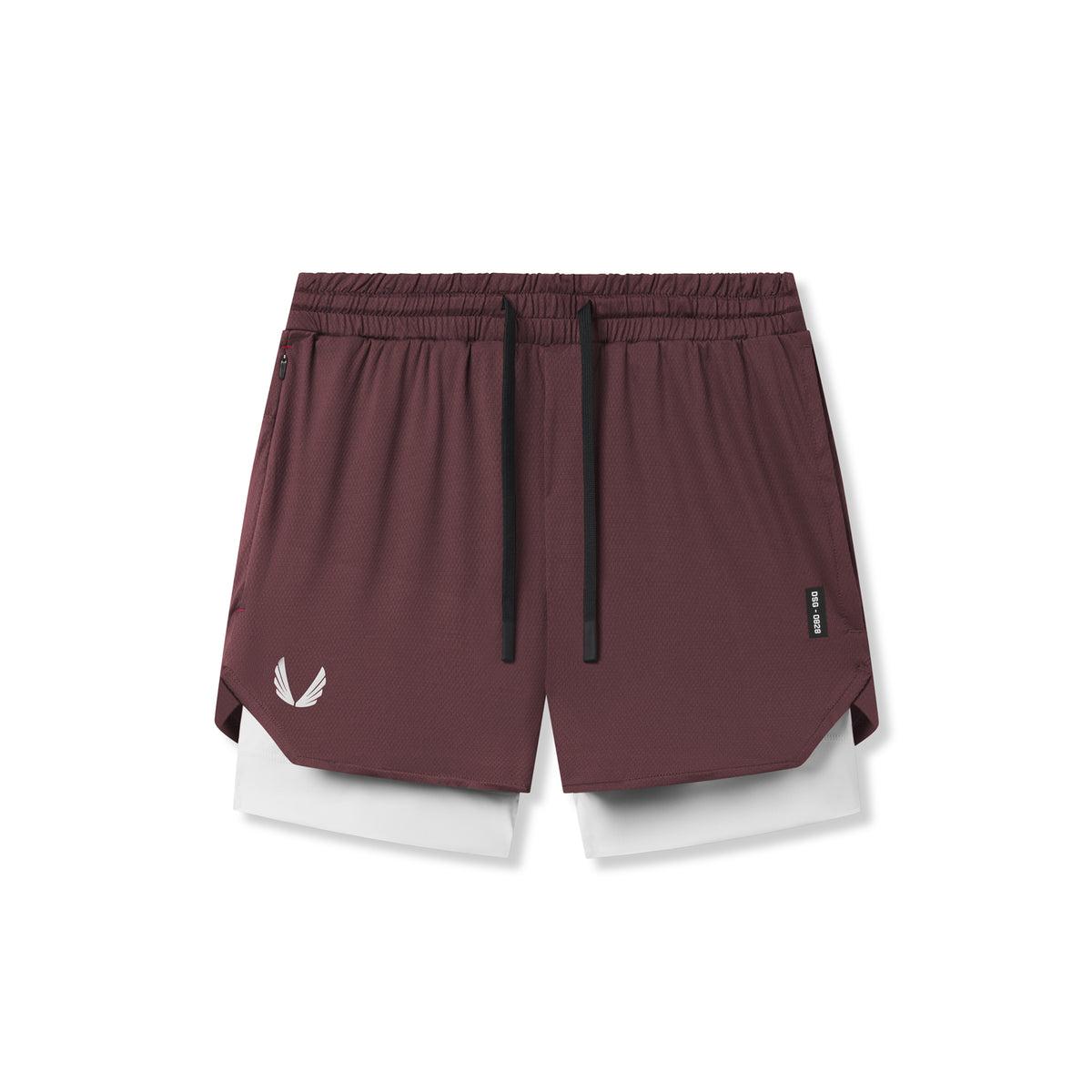 0828. AeroSilver® 5" Liner Short - Navy "Wings"/White Male Product Image