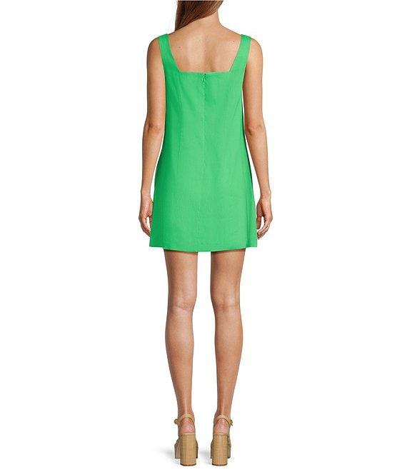 Antonio Melani Eliana Linen Blend Square Neck Sleeveless Dress Product Image