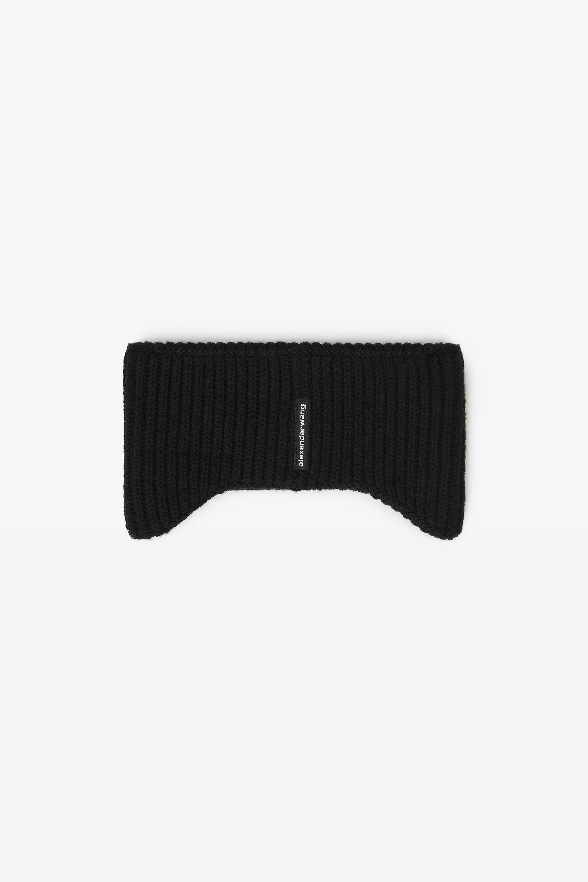 Logo Earmuff Headband In Ribbed Wool Stretch Product Image
