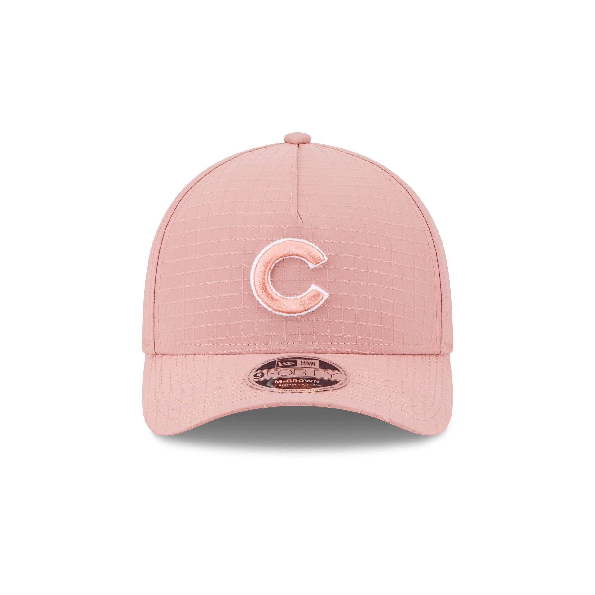 Chicago Cubs Pink Ripstop 9FORTY M-Crown A-Frame Snapback Hat Male Product Image