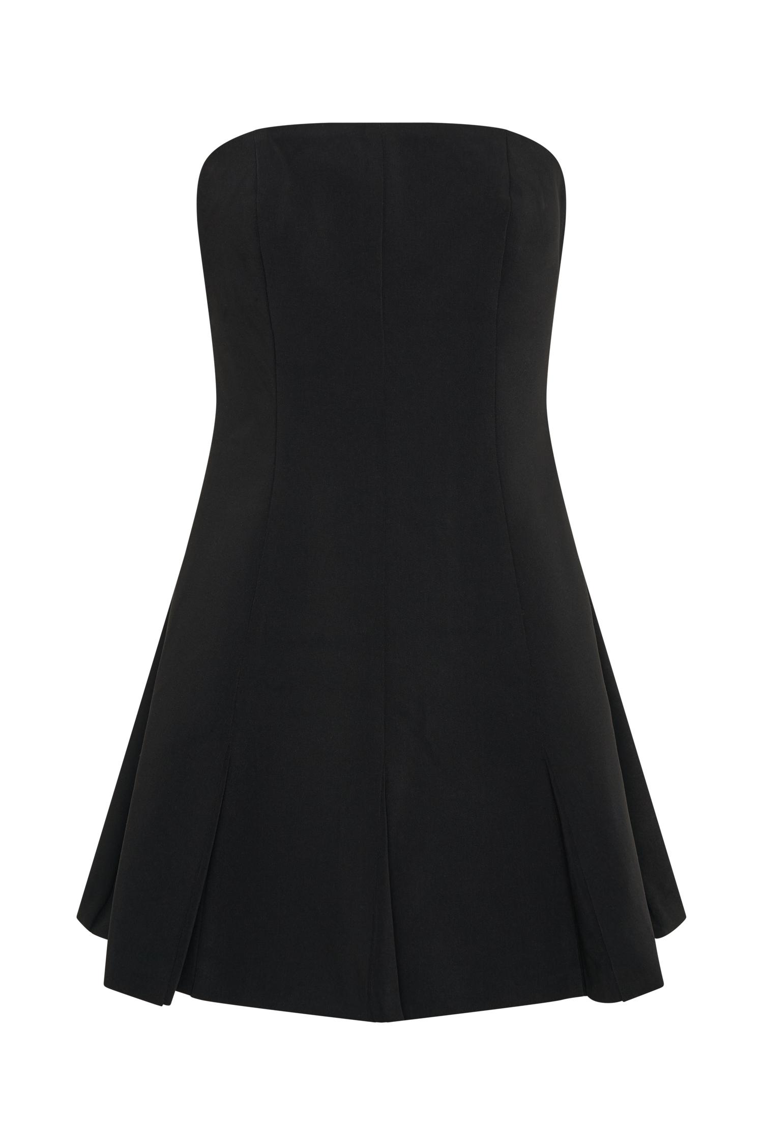Indiana Strapless Suiting Mini Dress - Black Product Image