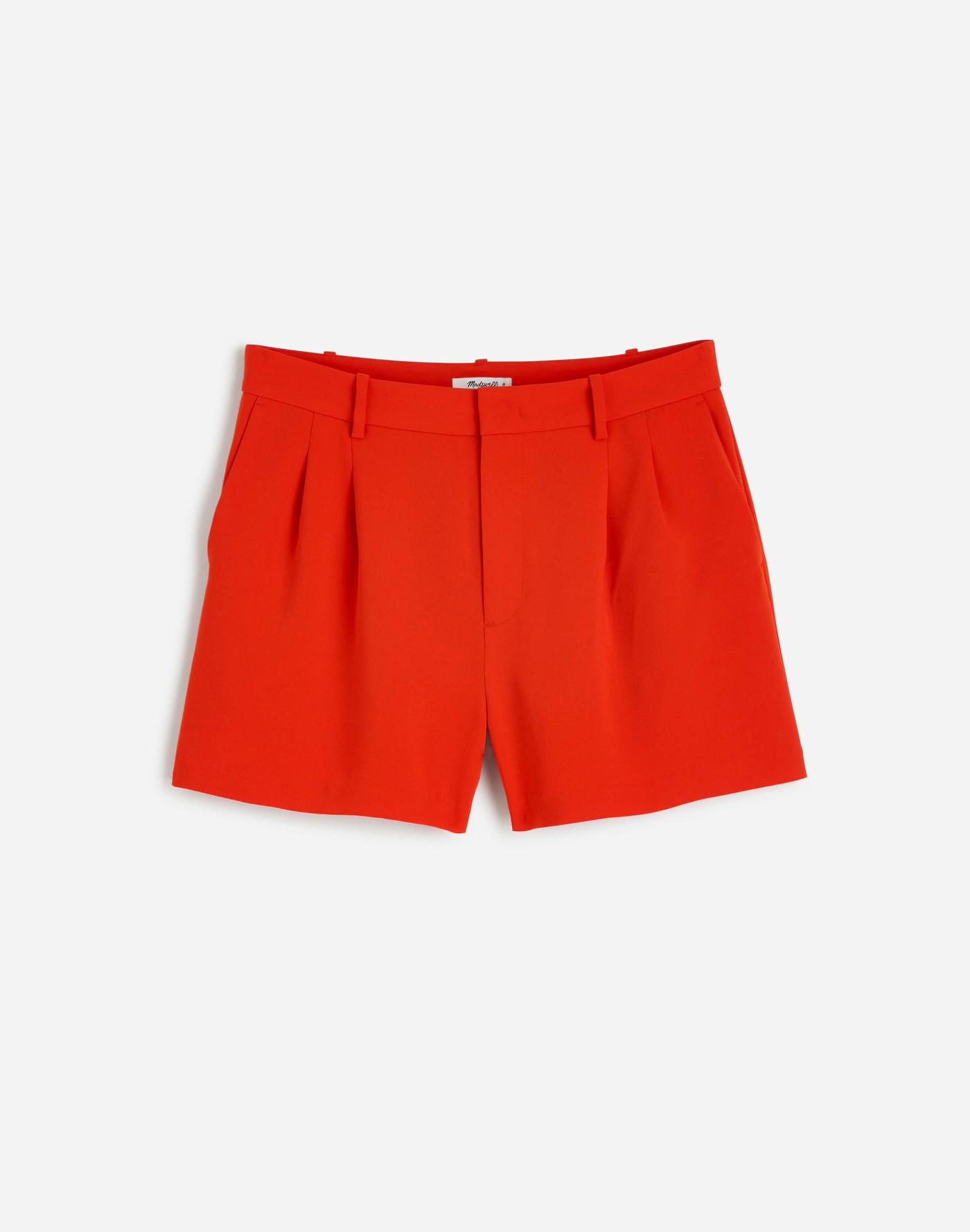 Easy Pleated Trouser Shorts in Crepe Product Image