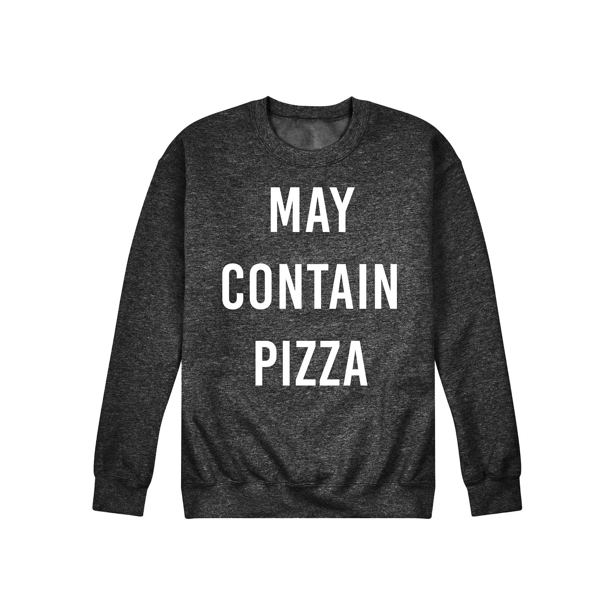 Men's May Contain Pizza Fleece Sweatshirt,  Product Image