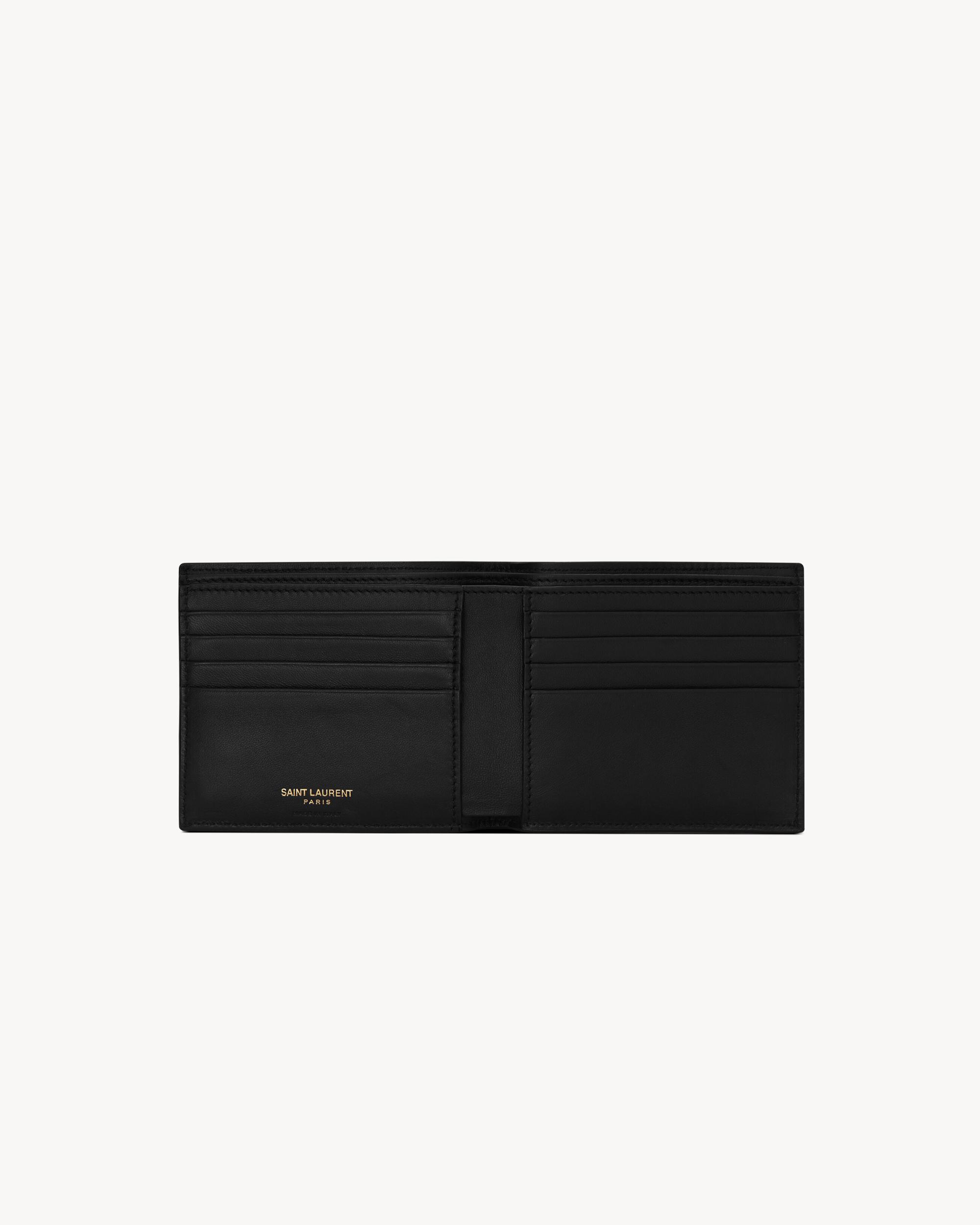 TINY CASSANDRE East/West wallet in CROCODILE-EMBOSSED matte leather Product Image