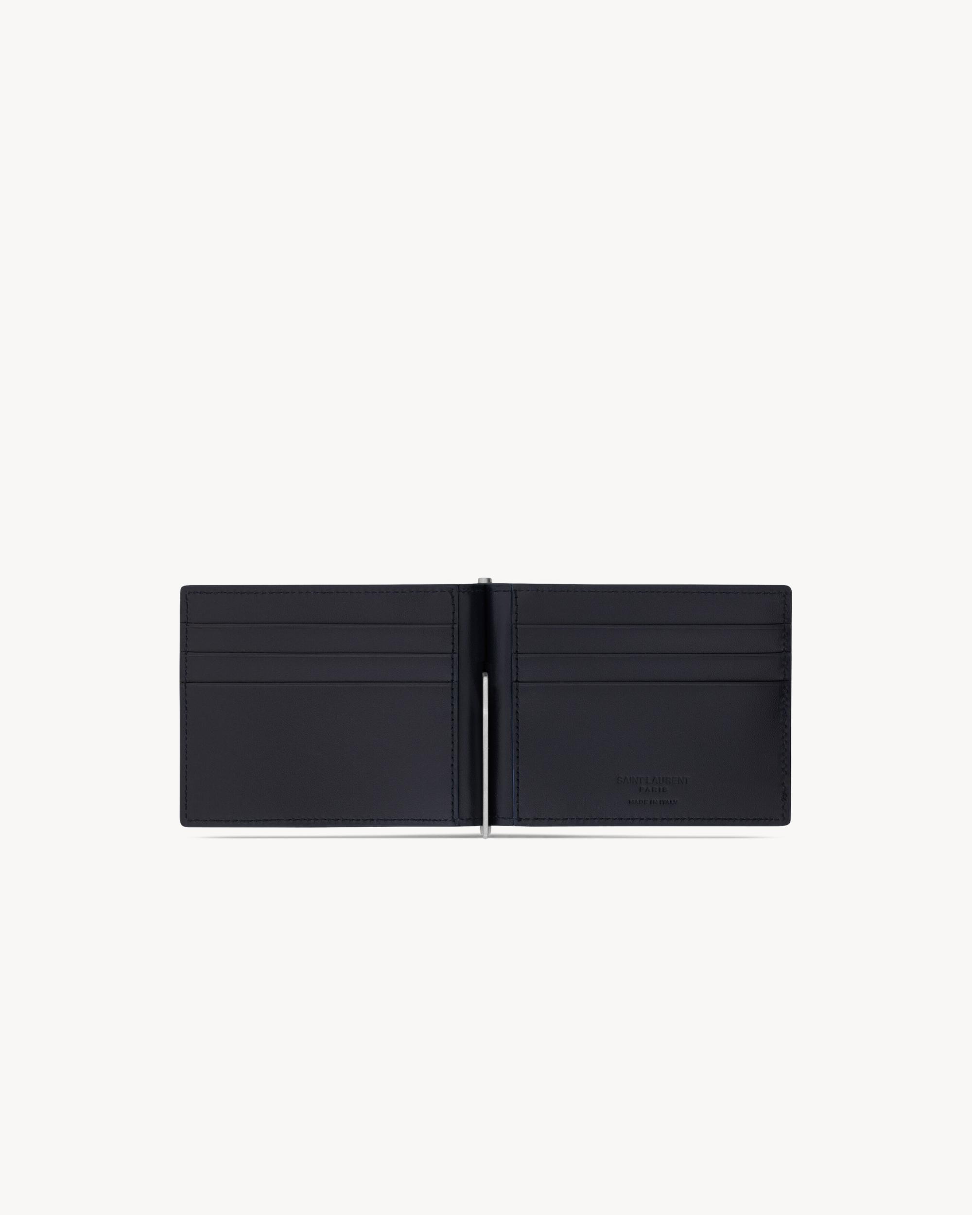 Saint Laurent Paris Bill clip wallet in smooth leather Product Image