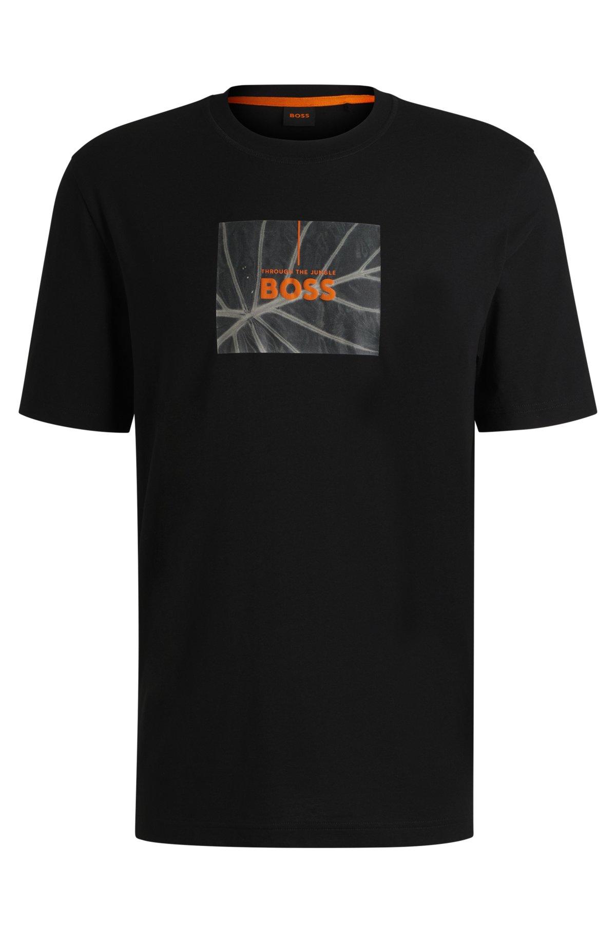 Crew-neck T-shirt in cotton with seasonal artwork Product Image