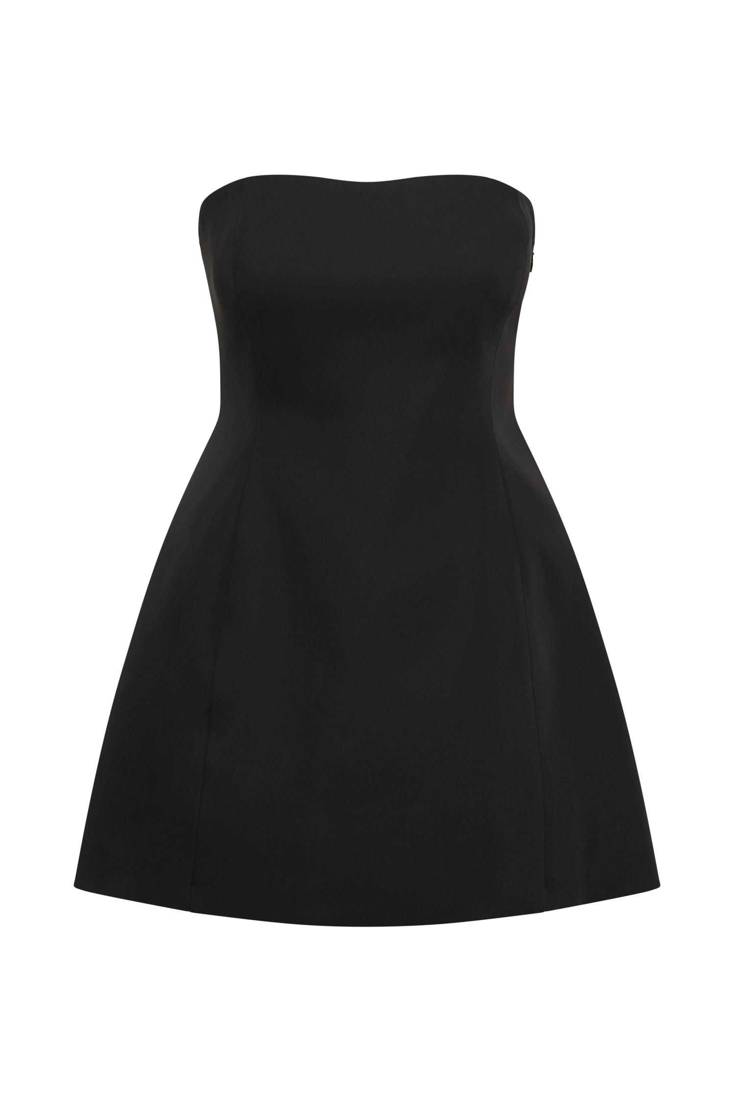 Neeka Strapless Bow Back Mini Dress - Black Product Image