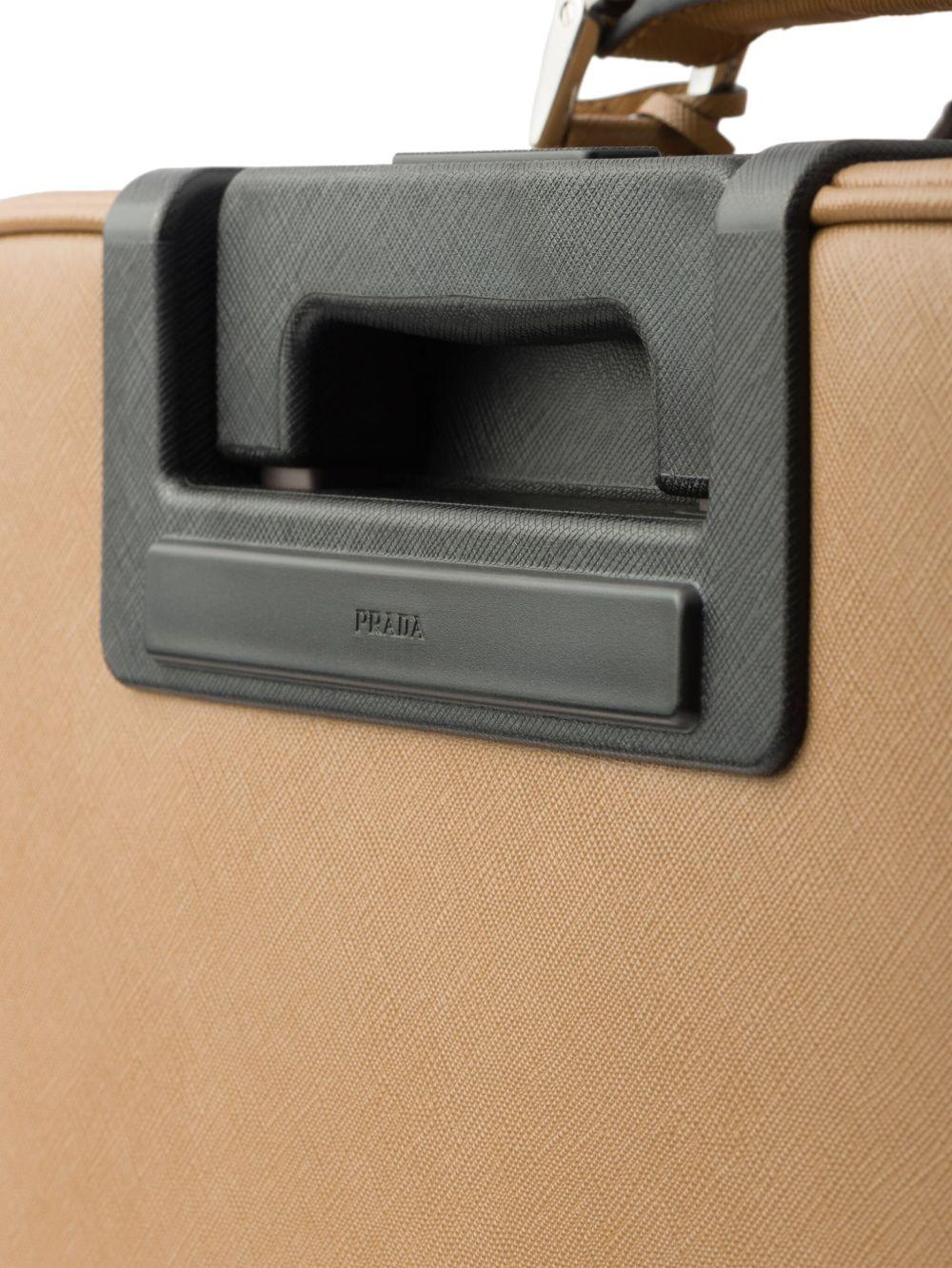 triangle-logo leather suitcase Product Image