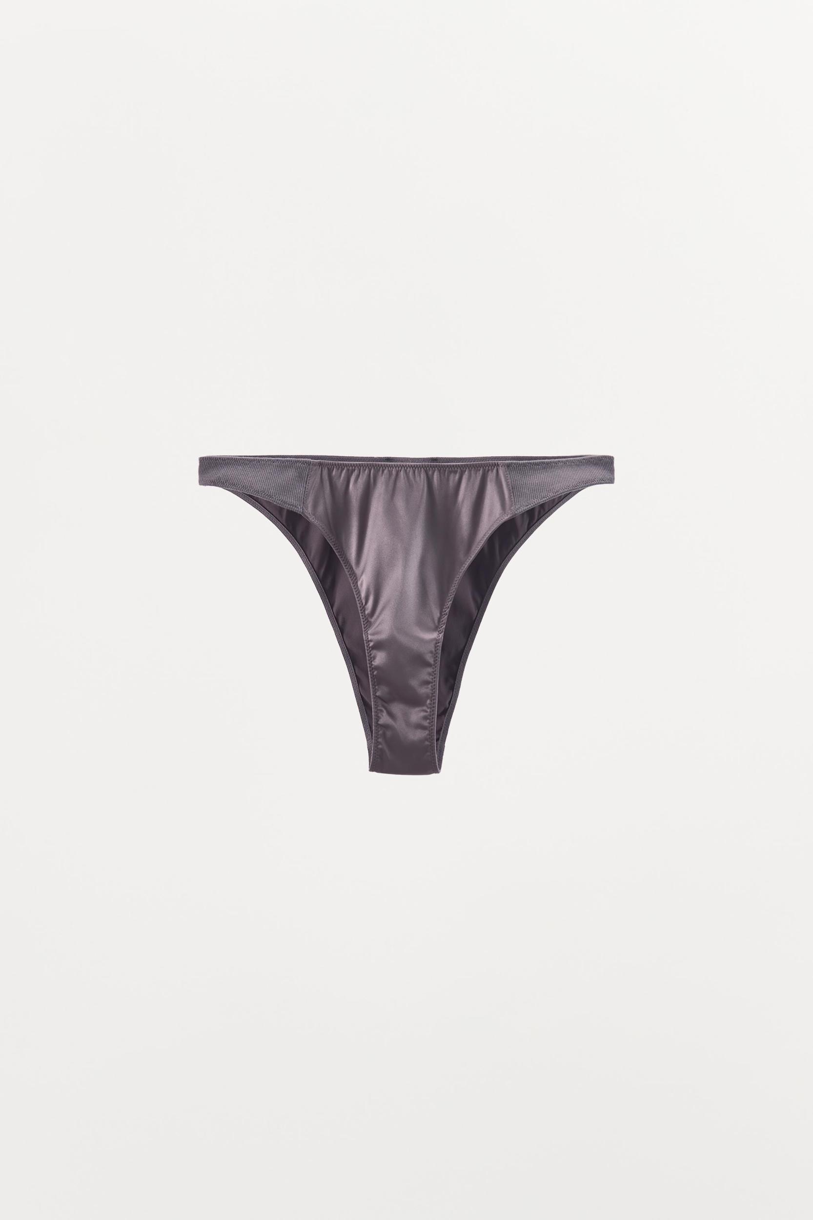 SATIN RIBBED PANTIES Product Image