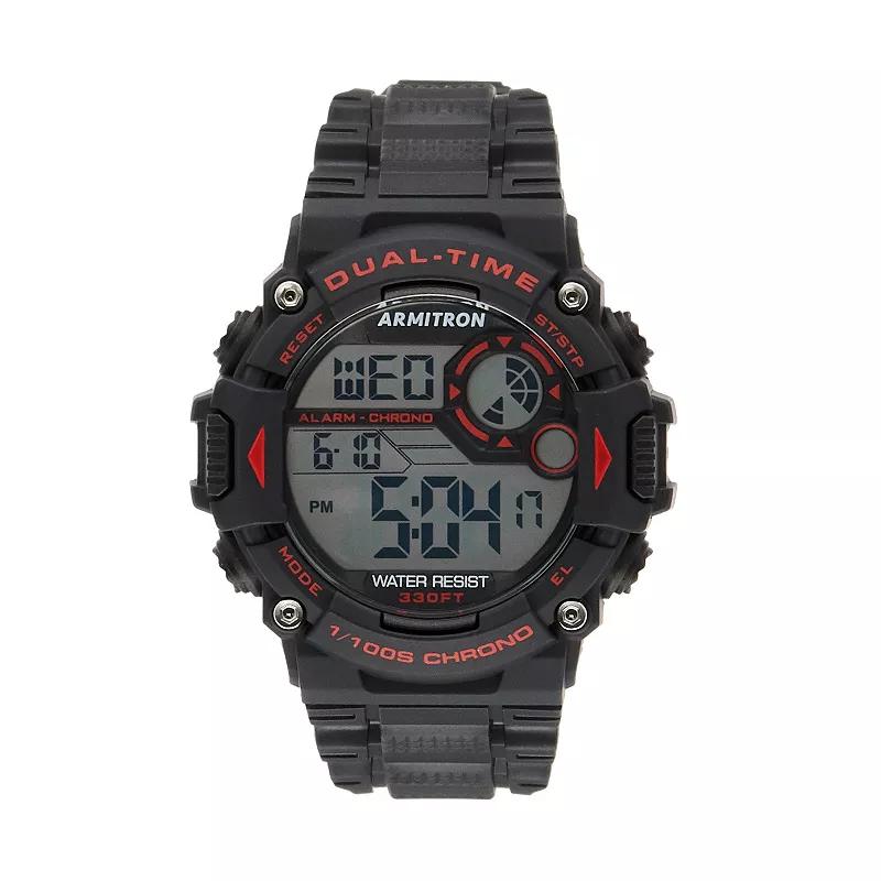 Armitron Pro Sport Extra Large LCD Digital Watch - 40-8356RED, Men's, Size: XL, Black Product Image