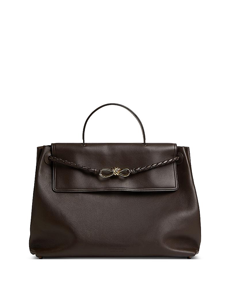 BOTTEGA VENETA Andiamo Large Leather Top-handle Bag In Fondant-m Brass Product Image