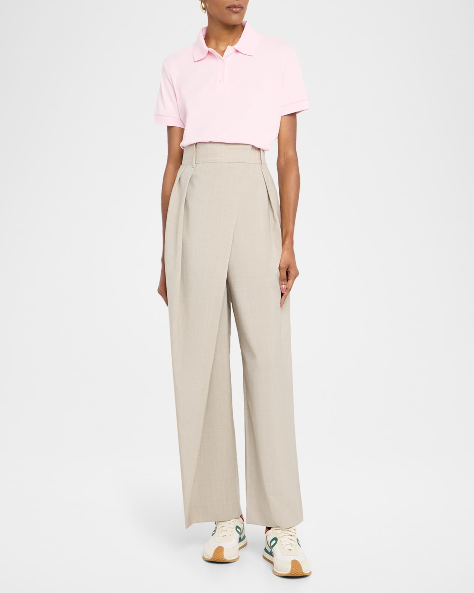Wrap Pleated Wide-Leg Trousers Product Image