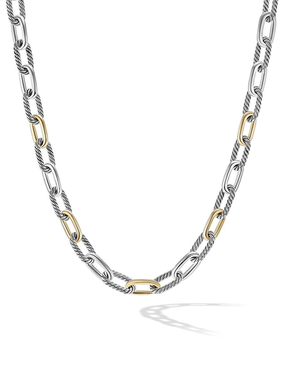 David Yurman Dy Madison Chain Necklace in Sterling Silver with 18K Yellow Gold, 18 Product Image