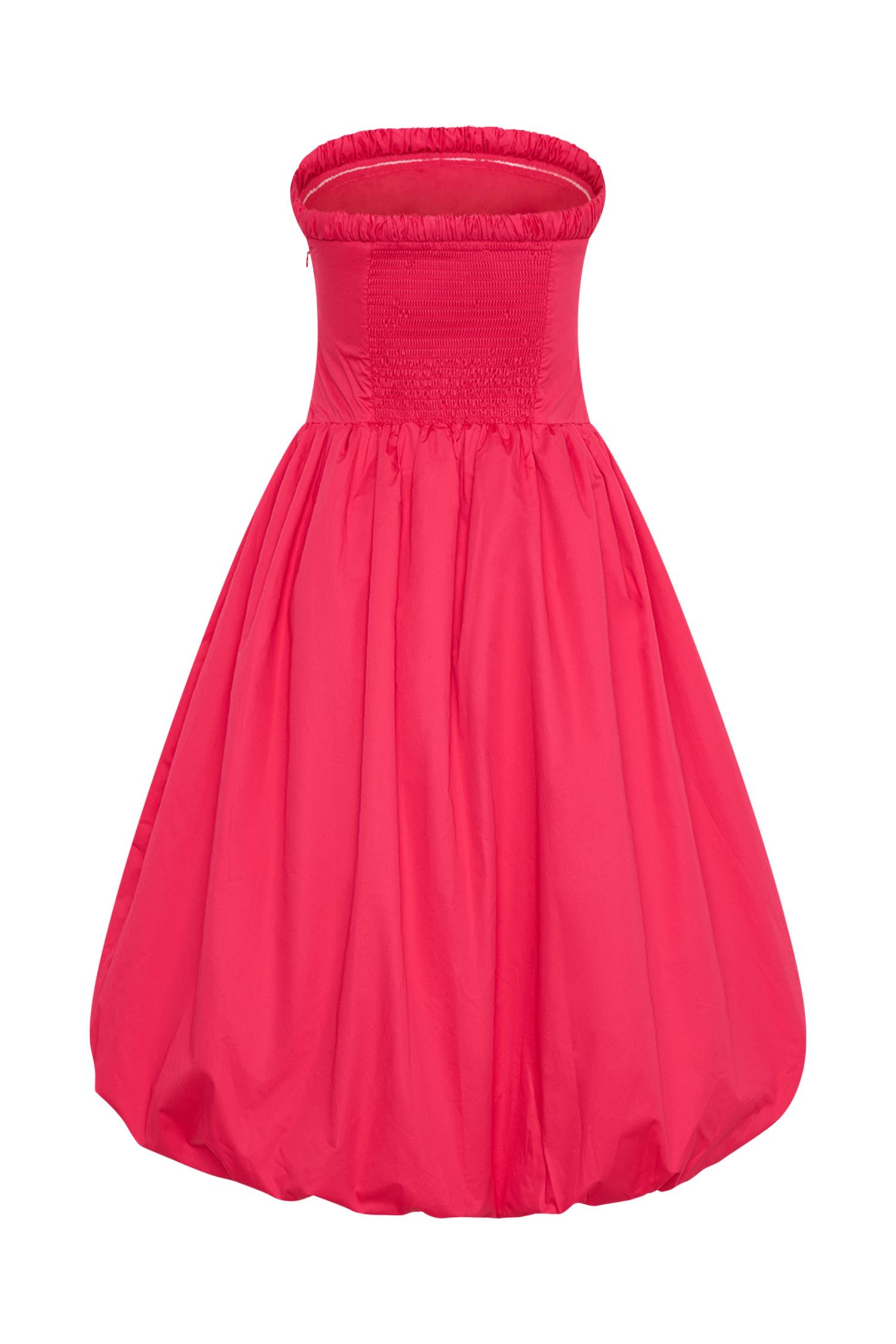 Dulce Puff Midi Dress - Raspberry Product Image