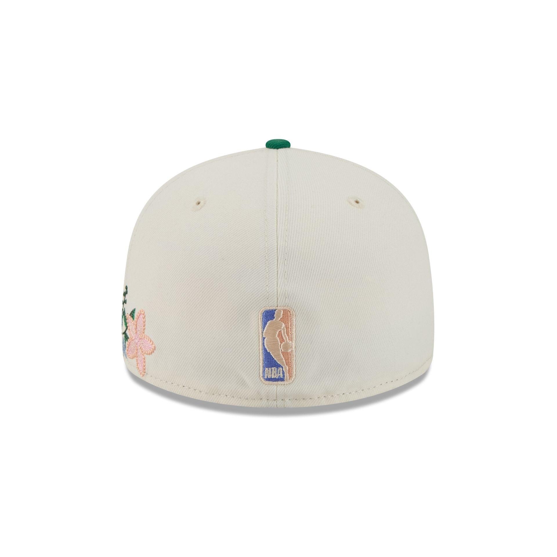 Boston Celtics Tonal Florals White 59FIFTY Fitted Hat Male Product Image